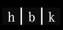Letters H, B, and K separated by vertical lines on a black background