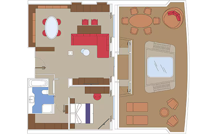 MSC YACHT CLUB OWNER'S SUITE WITH WHIRLPOOL BATH