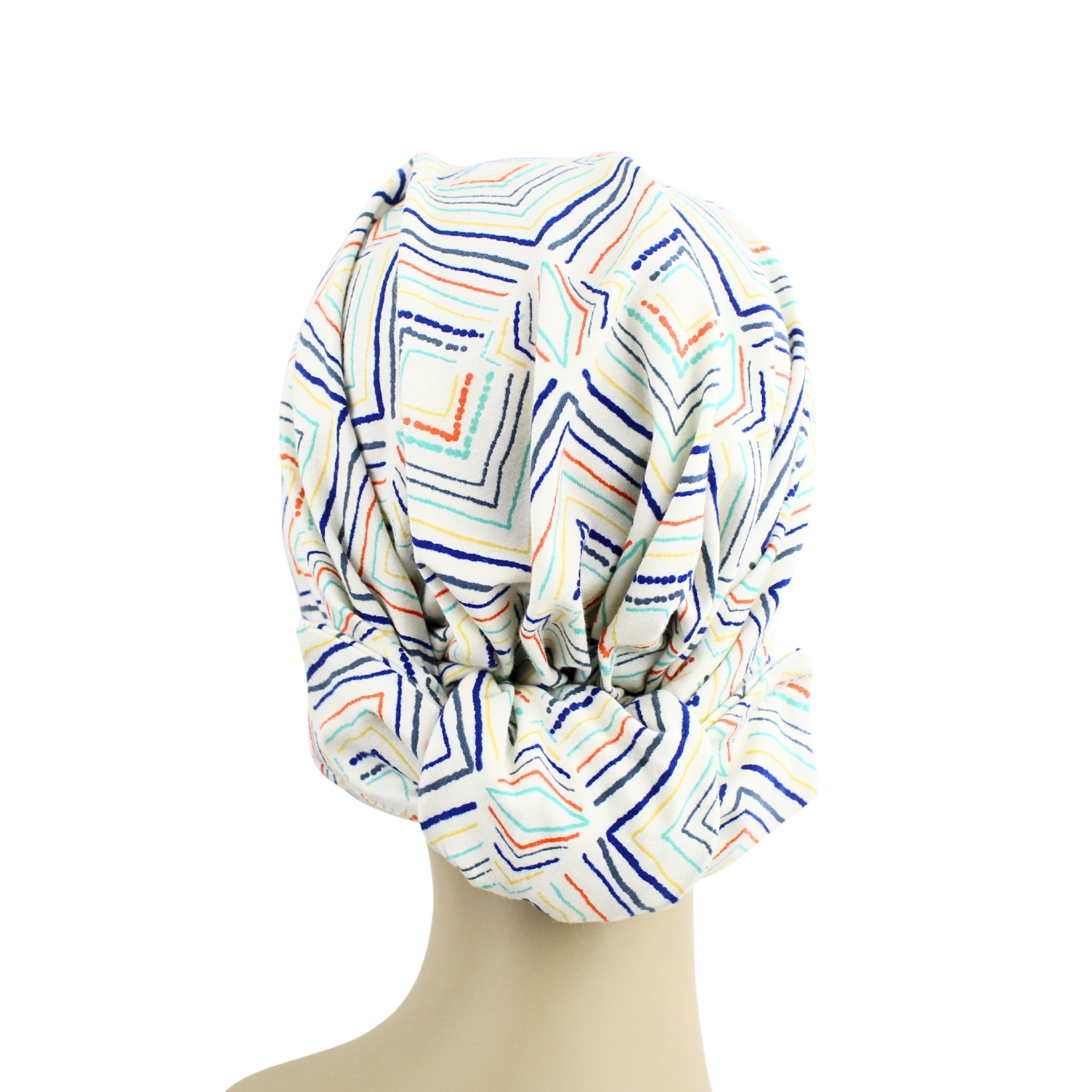 chemo headwear geometric print soft cap for cancer patients hair loss