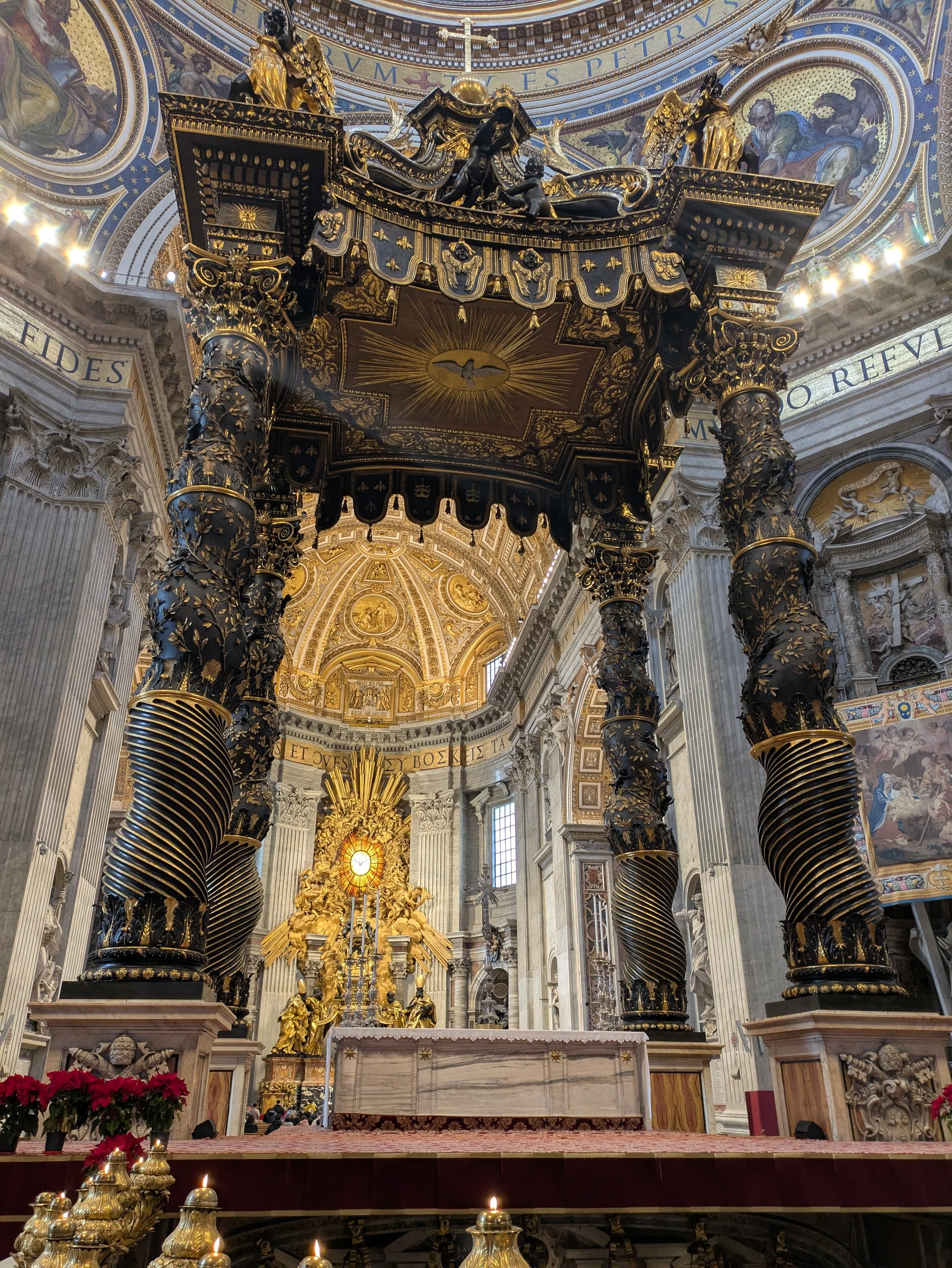 Baldacchino and high altar, original photo
