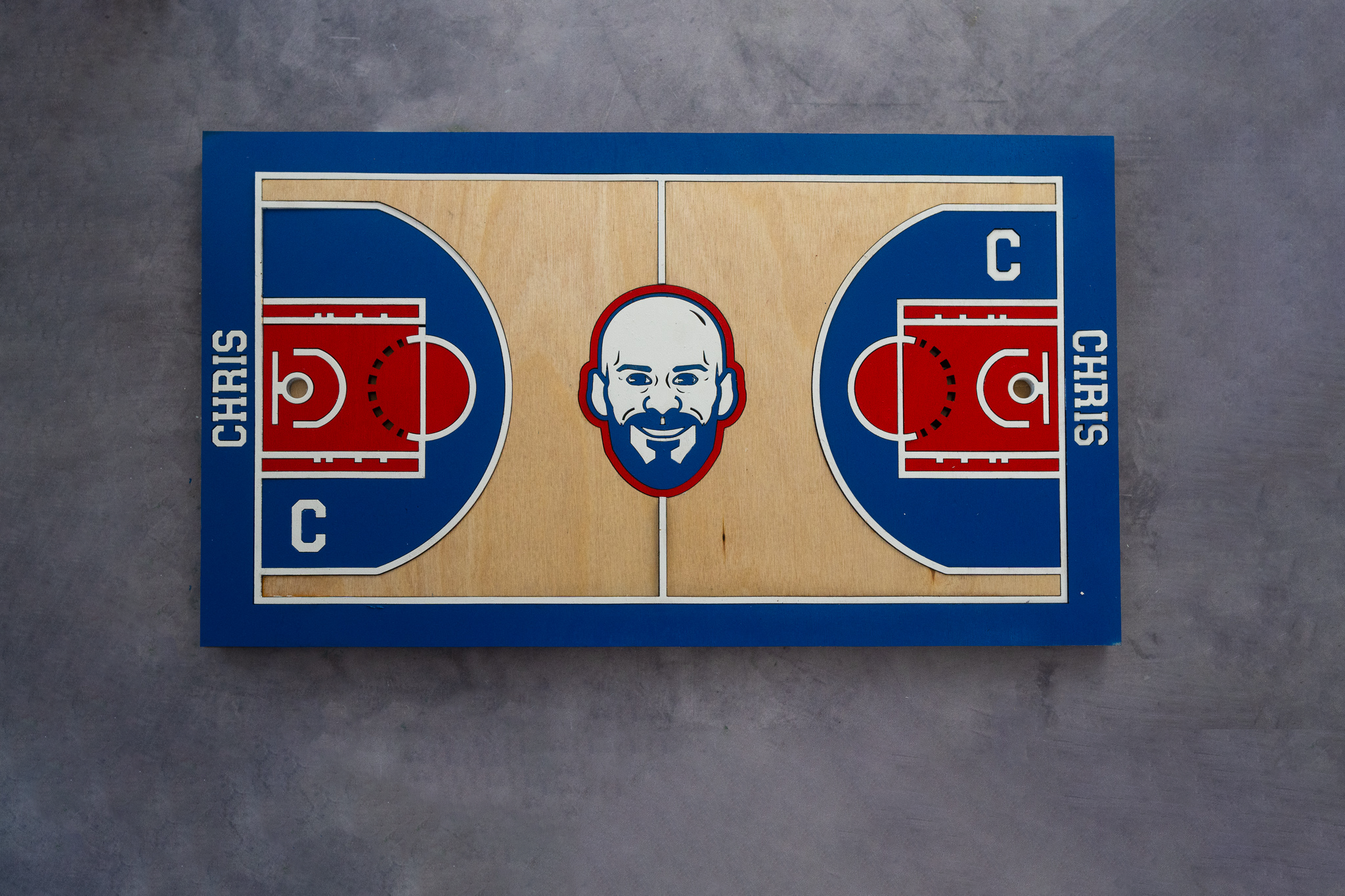 Custom basketball court commission 