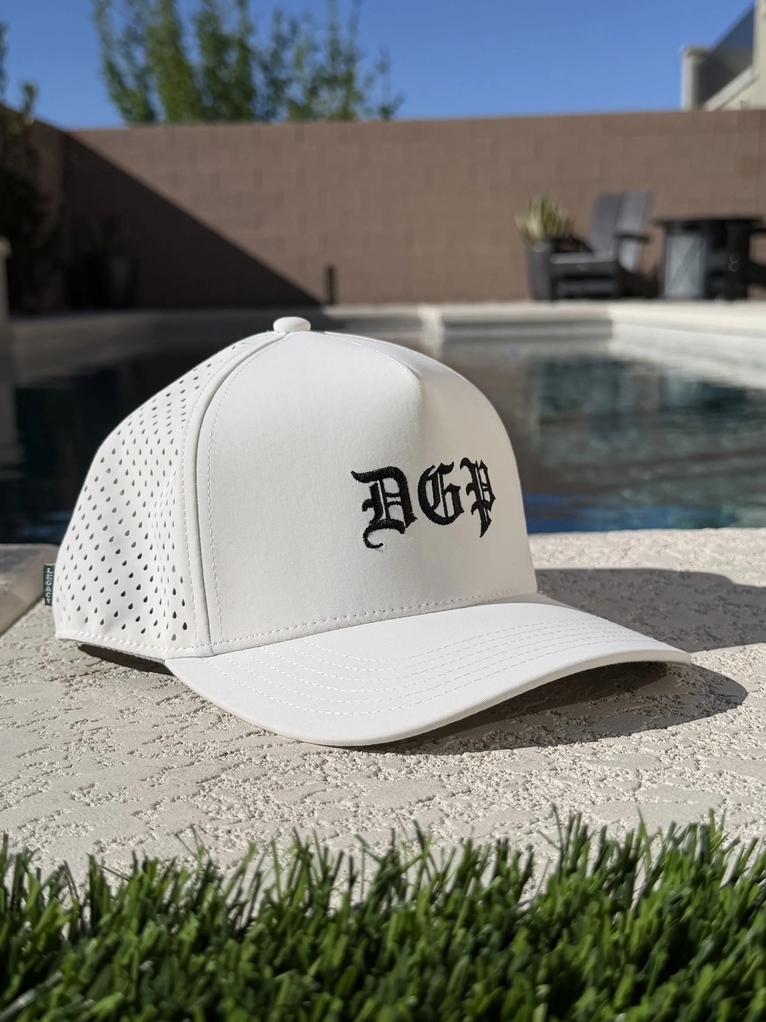 DGP White/Black Laser Cut Hat