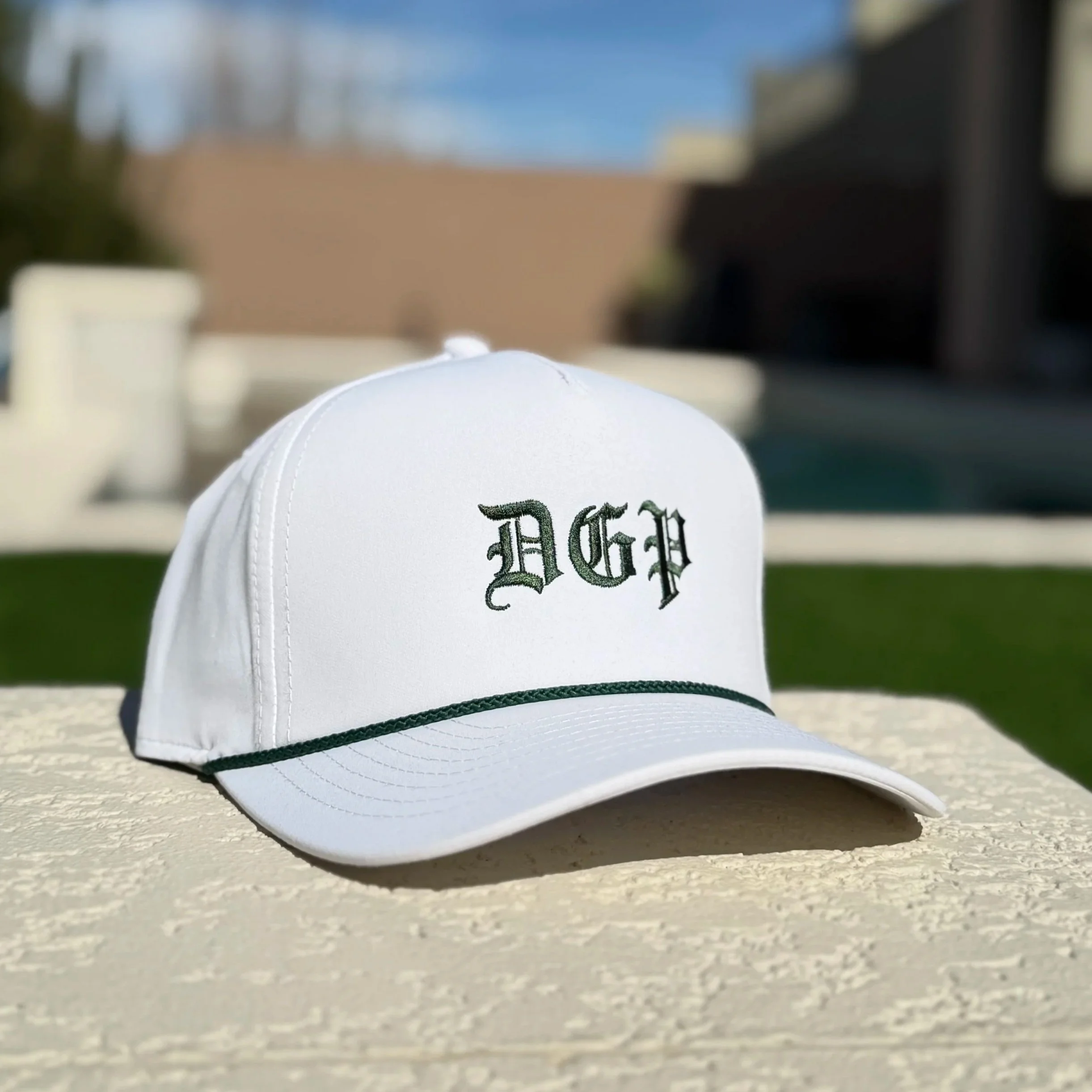 DGP White/Green Rope Hat