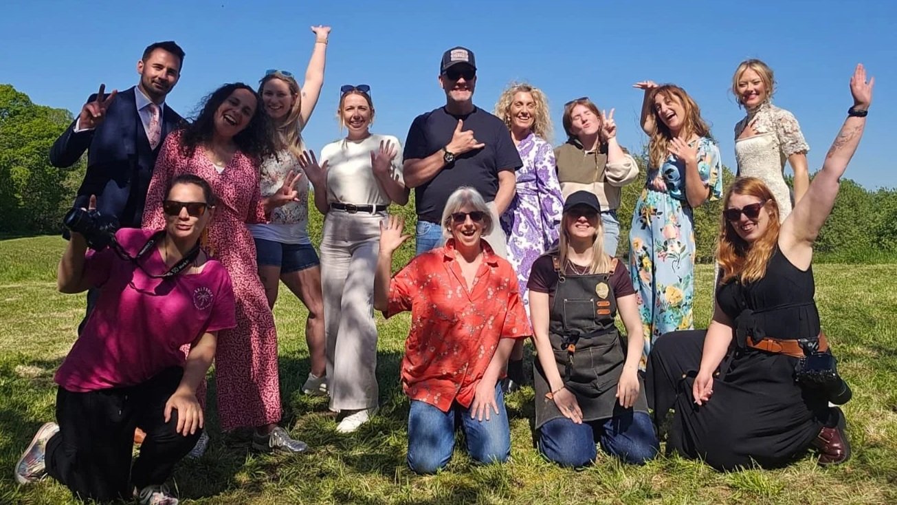 South Coast wedding suppliers fun group shot