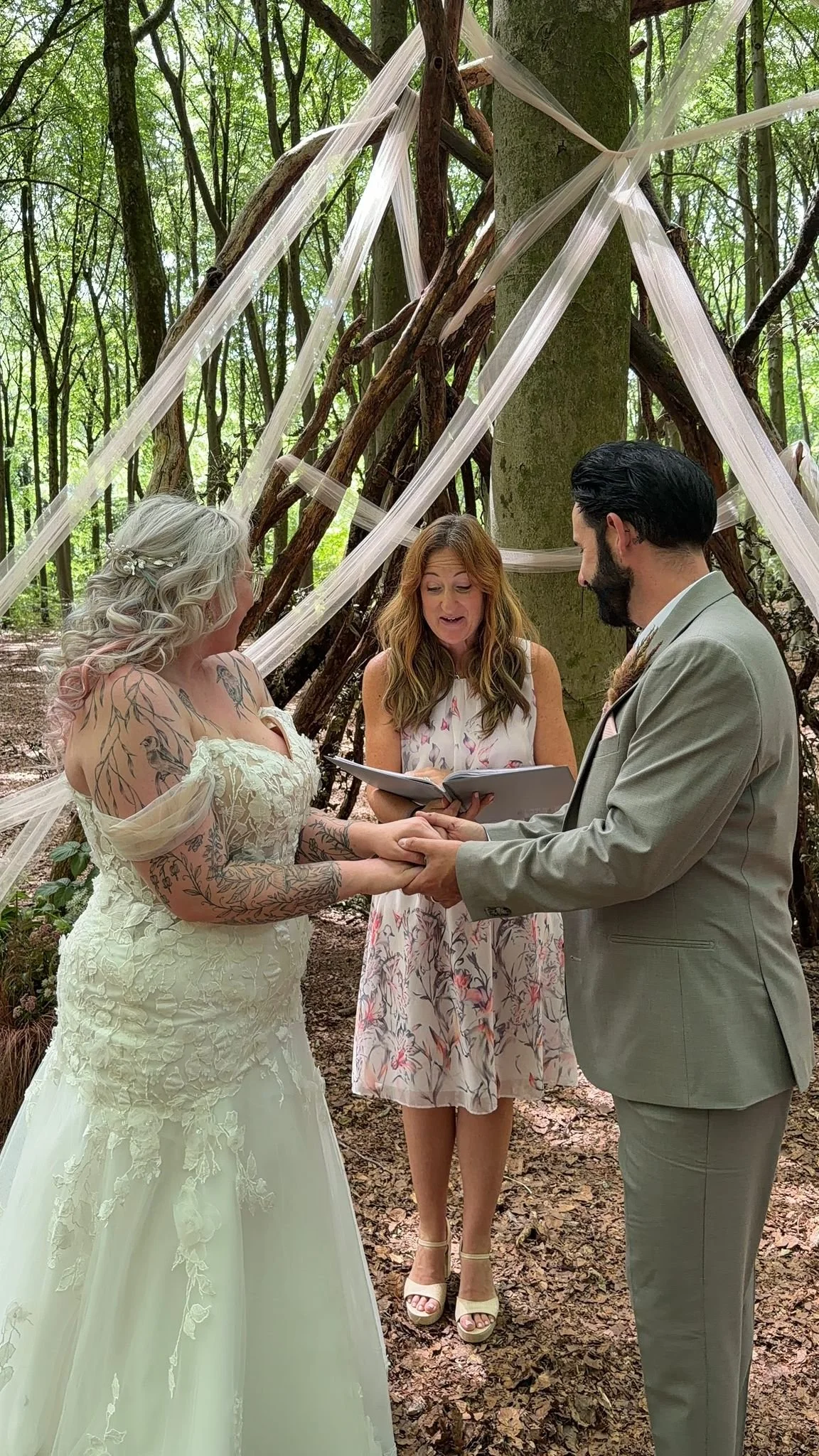 Woodland wedding ceremony Everlong Ceremonies