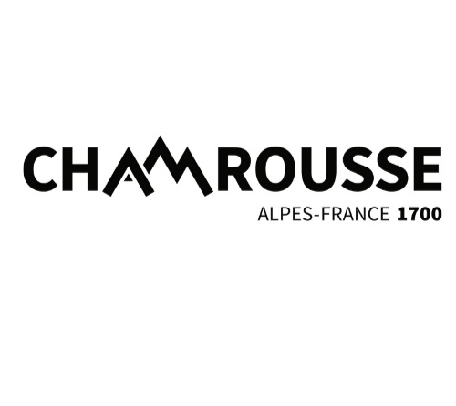 Logo avec le texte "Chamousse Alpes-France 2700" et un dessin de sommets montagneux