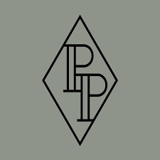 A logo with interlocking letters P, B, and H inside a diamond shape on a gray background.