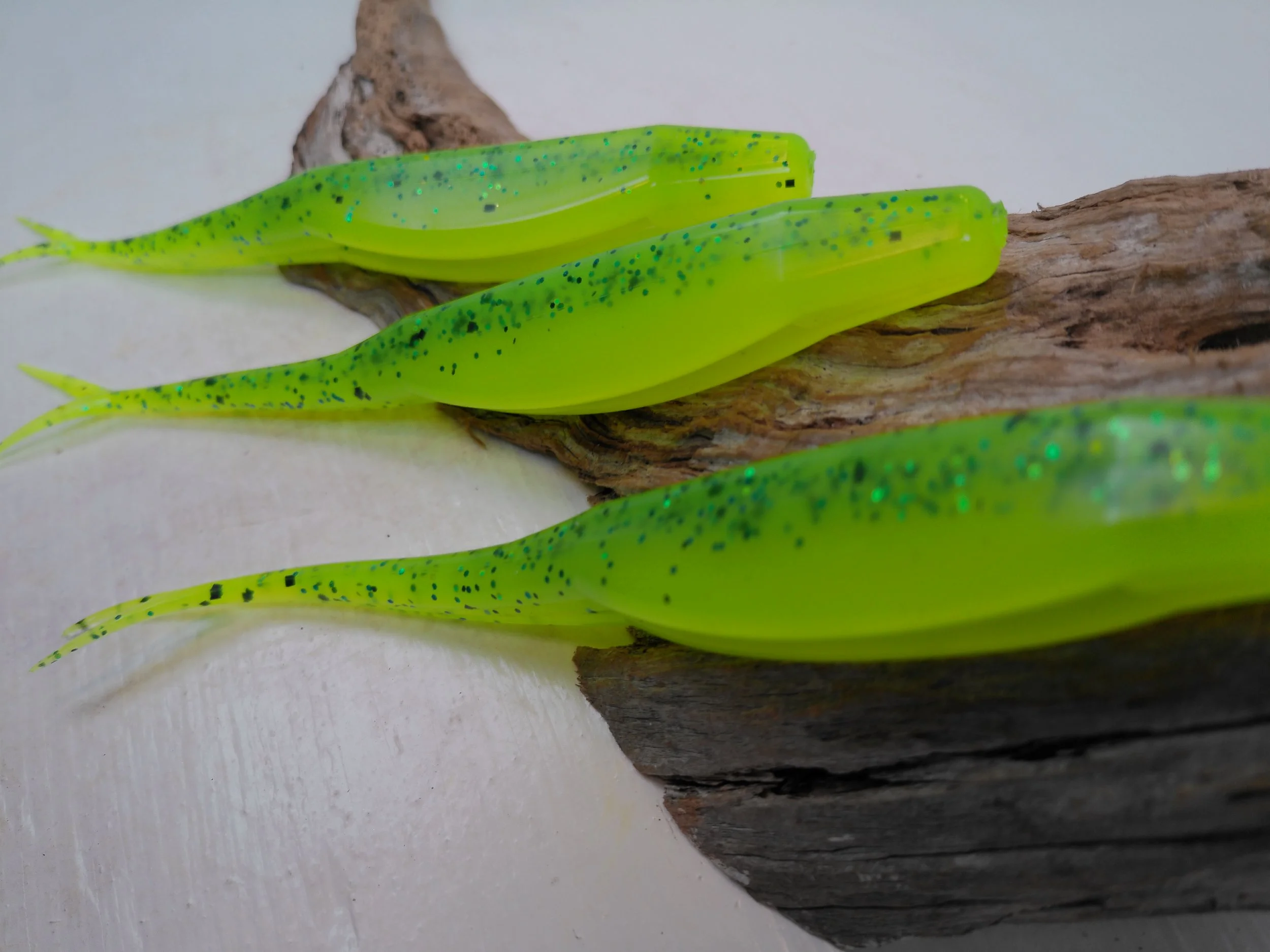 8" Jerk Shad - Chartreuse Ice