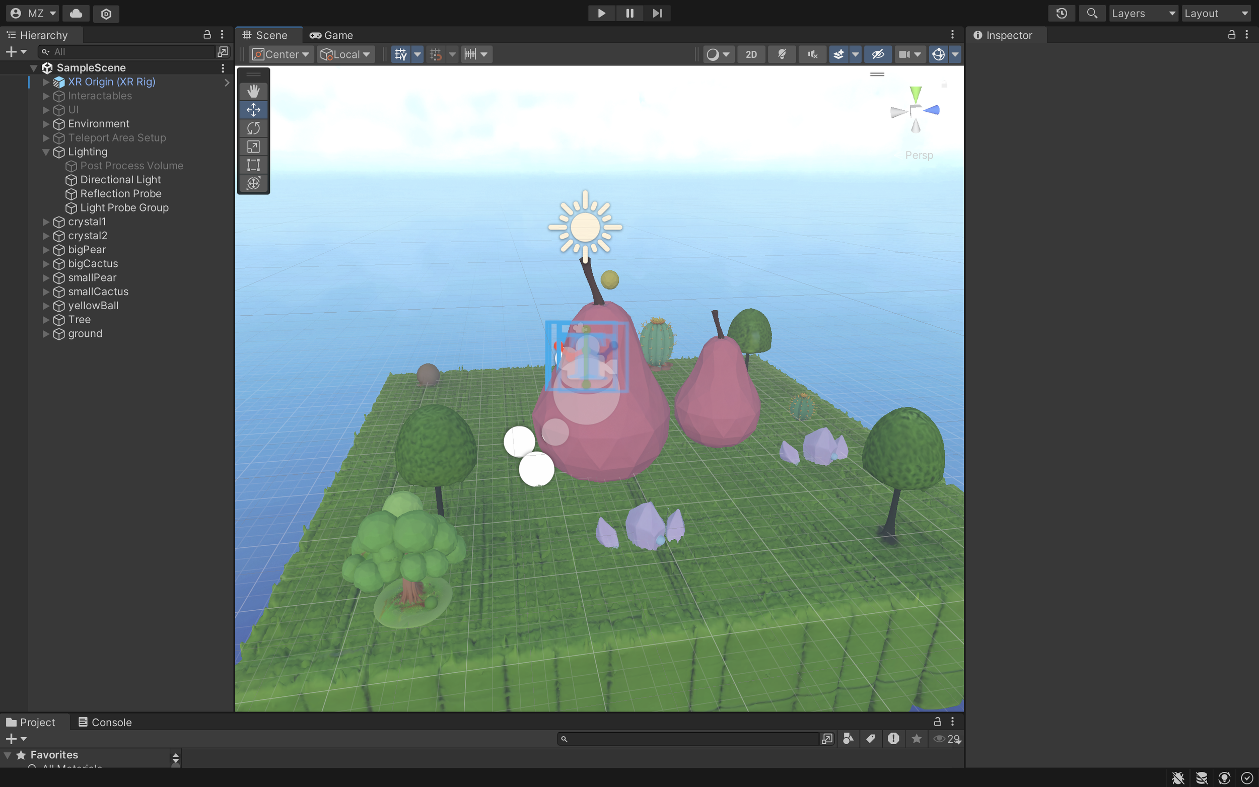 First iteration, implemented small scale of space