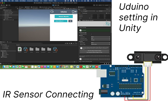 Uduino and IR sensor
