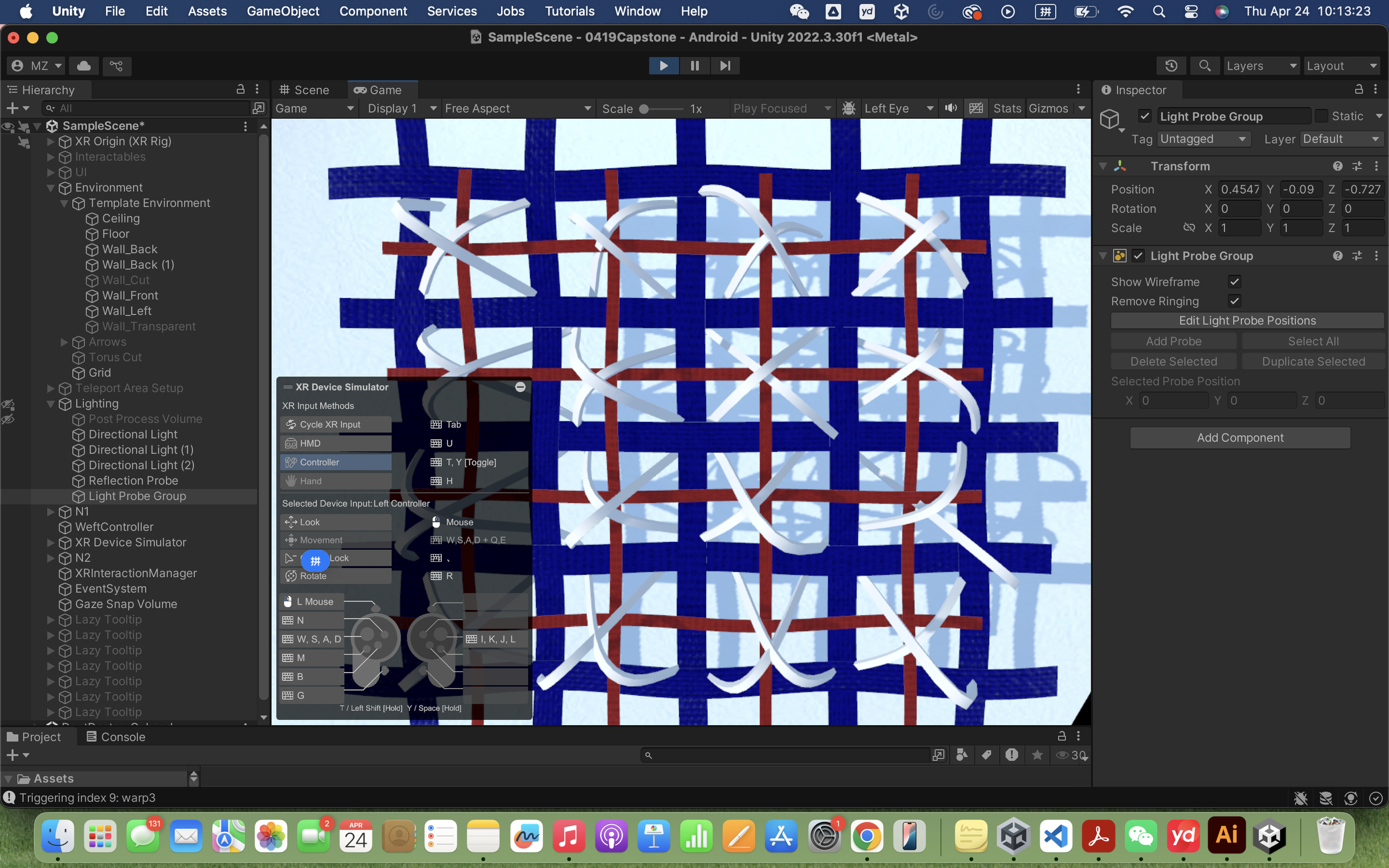 Add variation to weaving piece