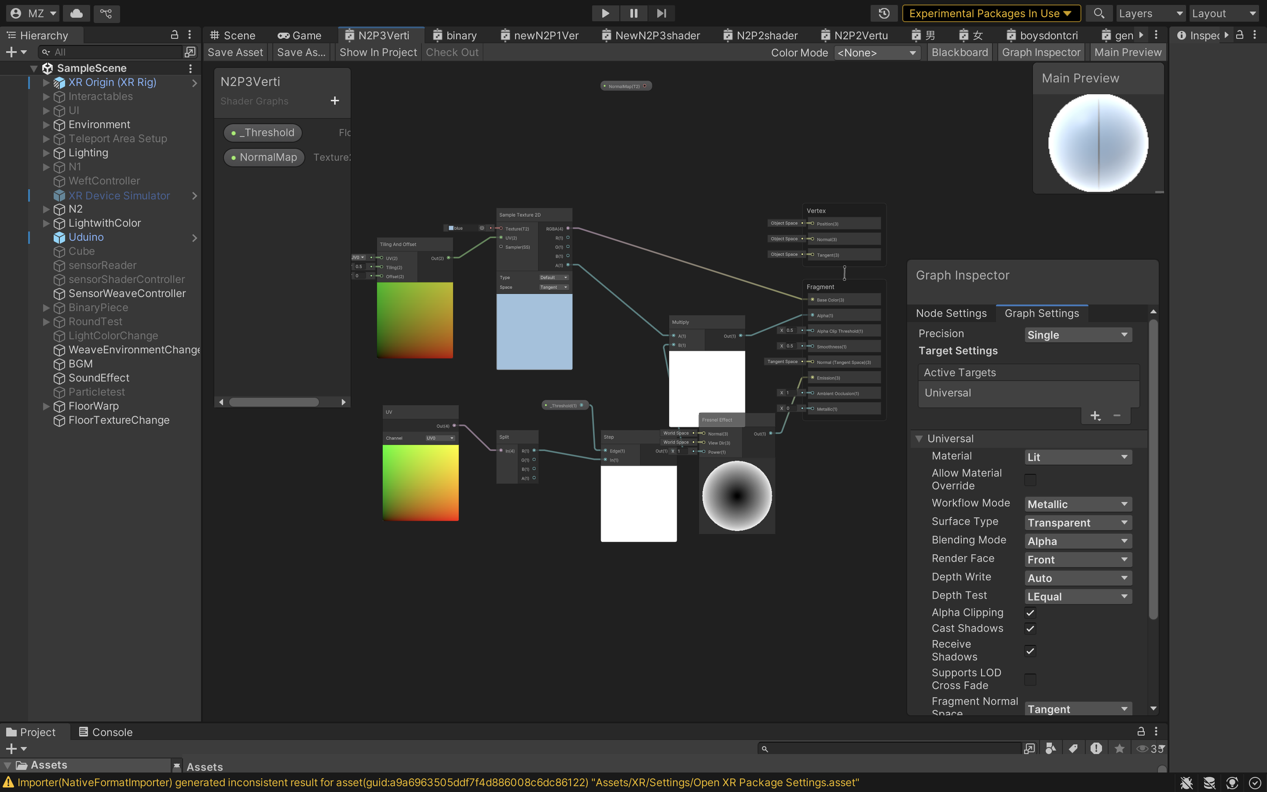 Shader Graph for appear and disappear 