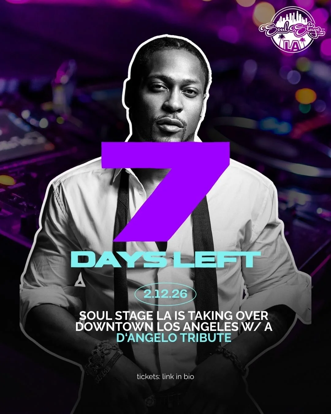We are officially 7 days out from our D'Angelo Tribute vocal competition!
NEXT THURSDAY IT'S GOING DOWN!

🎶 Live band
🎧 DJ Bellafoxx setting the vibe
🍴 Food + drinks
🎁 Free swag
🎤 $1,000 on the line
📍 @thevalentine_dtla
TIX at the link in bio N
