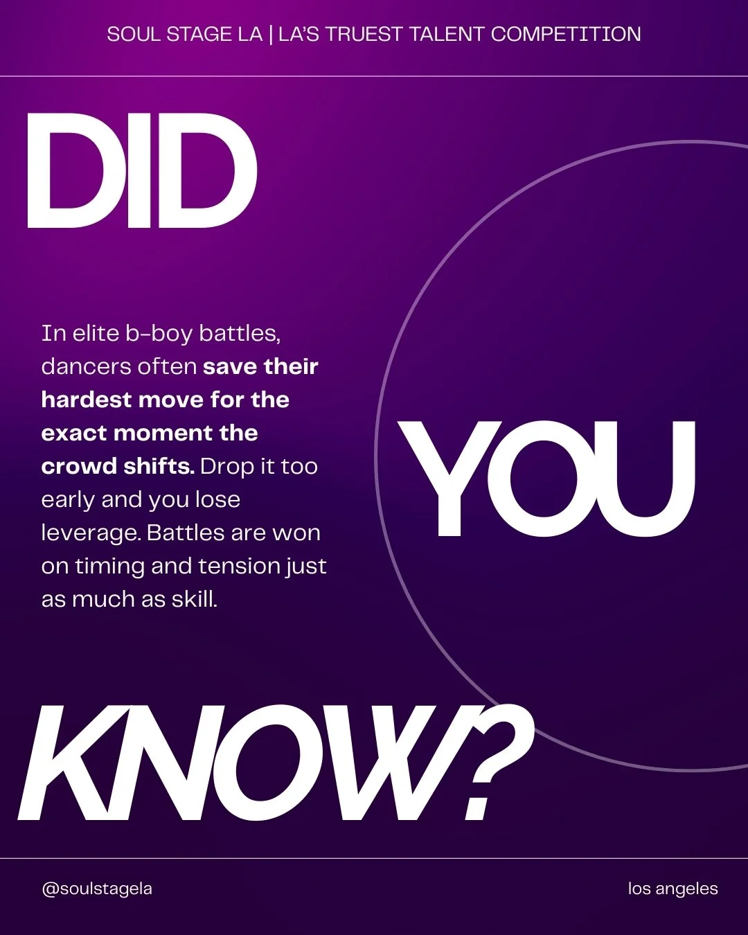 The best dancers aren&rsquo;t just moving. They&rsquo;re calculating.

In elite battles, it&rsquo;s not about throwing your hardest move first, it&rsquo;s about reading the room, feeling the shift, and striking at the exact right moment.

Power is co
