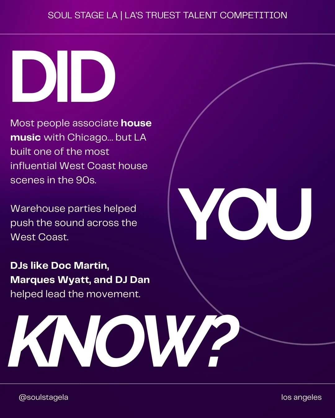 House music started in Chicago&hellip; but LA helped push it to the world.

In the 90s, underground warehouse parties across the city built a West Coast house scene that shaped dance floors far beyond Los Angeles. 

DJs like Doc Martin, Marques Wyatt