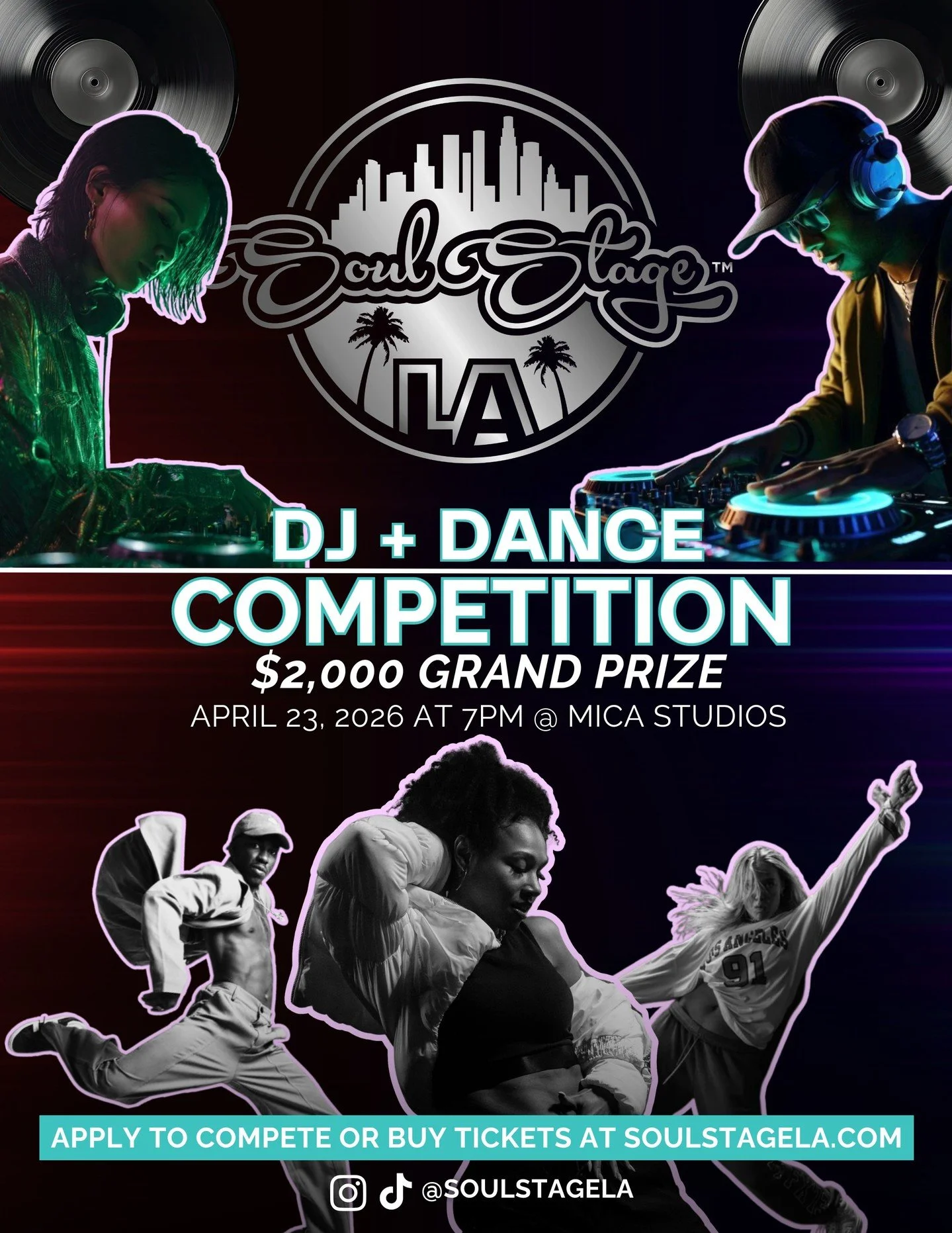 Tickets are now available for our DJ + Dance Compeititon going down on 4/23 @wearemica

Head to the link in bio to grab yours now AND share this to your favorite DJs and Dancers in LA as we are still looking for the best of the best to compete for $2