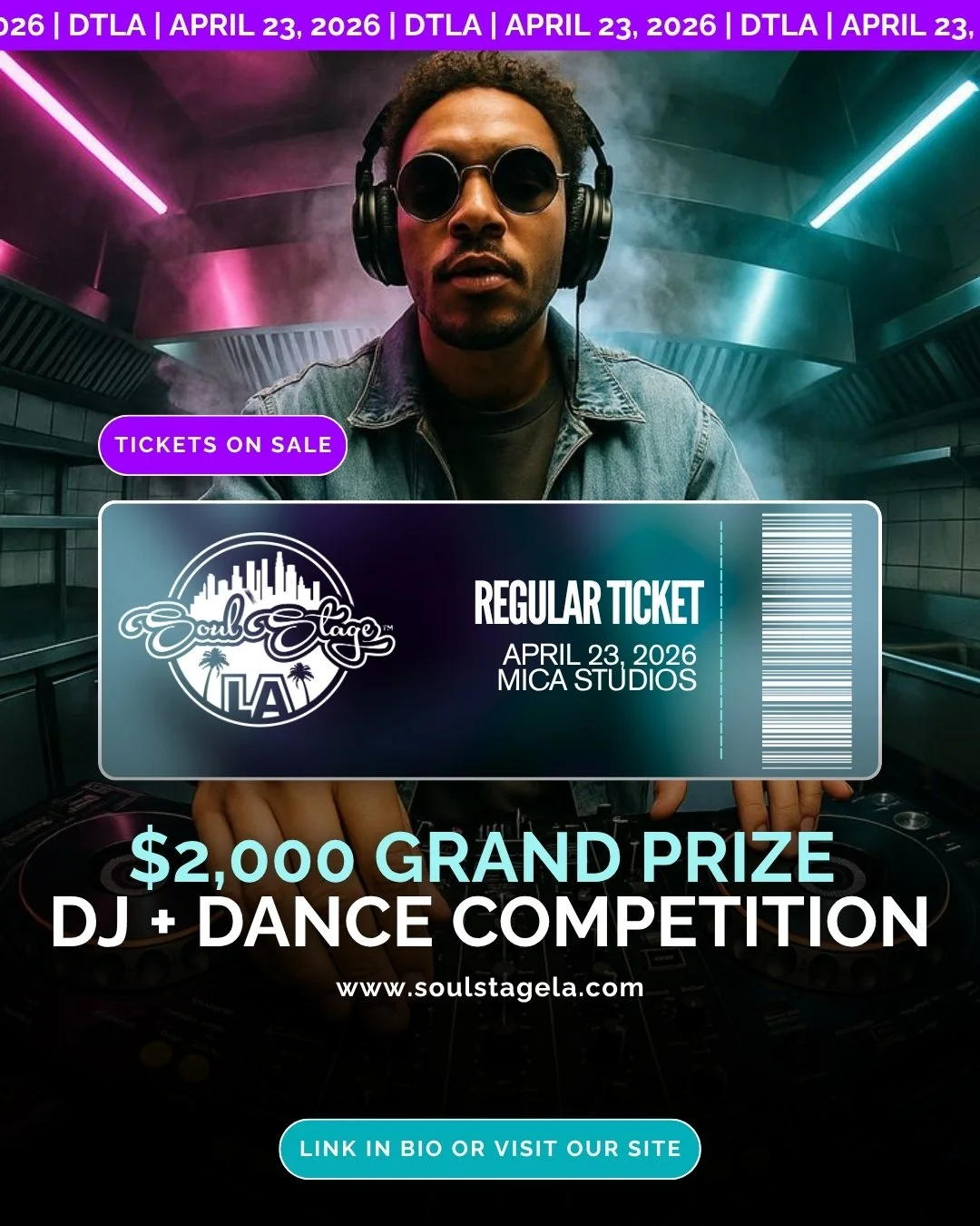 Los Angeles where ya at?! 

Tickets are now on sale for our DJ and Dancers Competition going down on 4/23! 

So let's just get straight to the good part: What to expect... 

🎧 DJs that actually move the room
🕺🏾 A crowd that came to dance, not stan