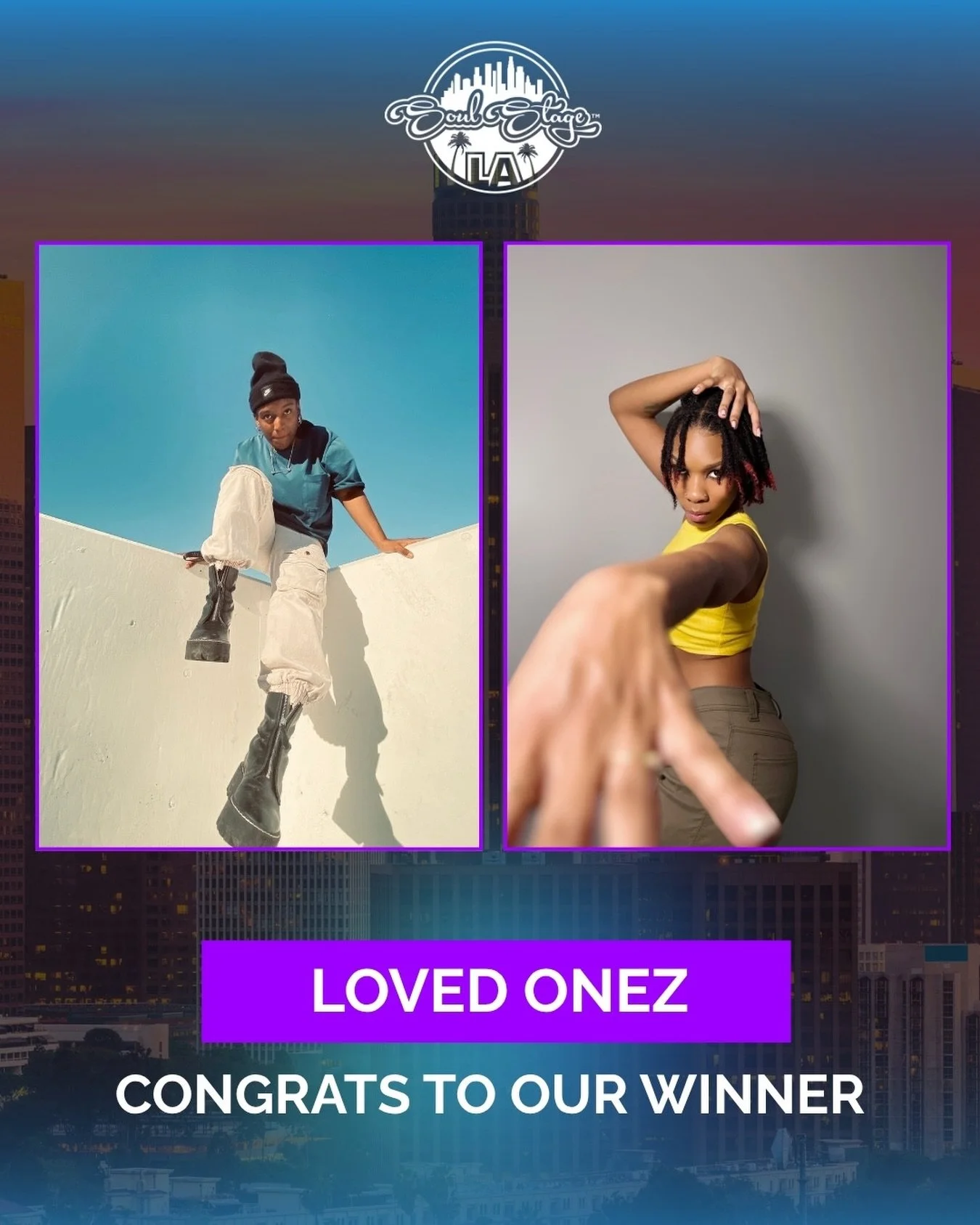 CONGRATS TO @whodfevenknows and @arielle.rhenae OF LOVED ONEZ FOR TAKING THE W LAST NIGHT!!
