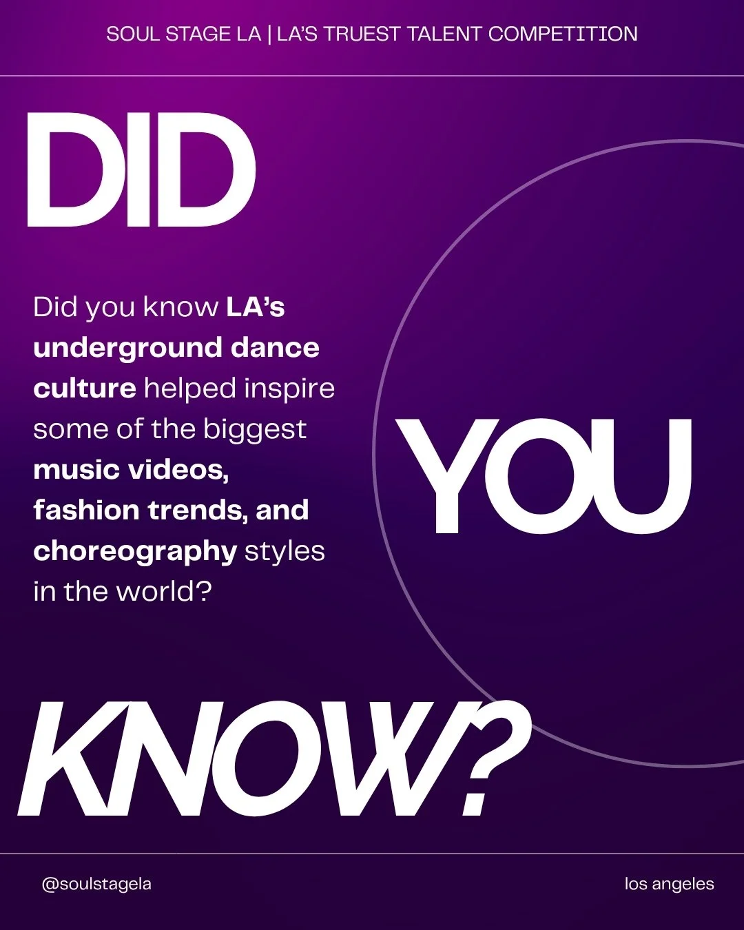 Did you know a huge amount of modern dance culture was shaped right here in LA?

A lot of the styles, choreography trends, and performance energy you see in music videos, tours, TikTok, and pop culture started in underground LA dance communities firs
