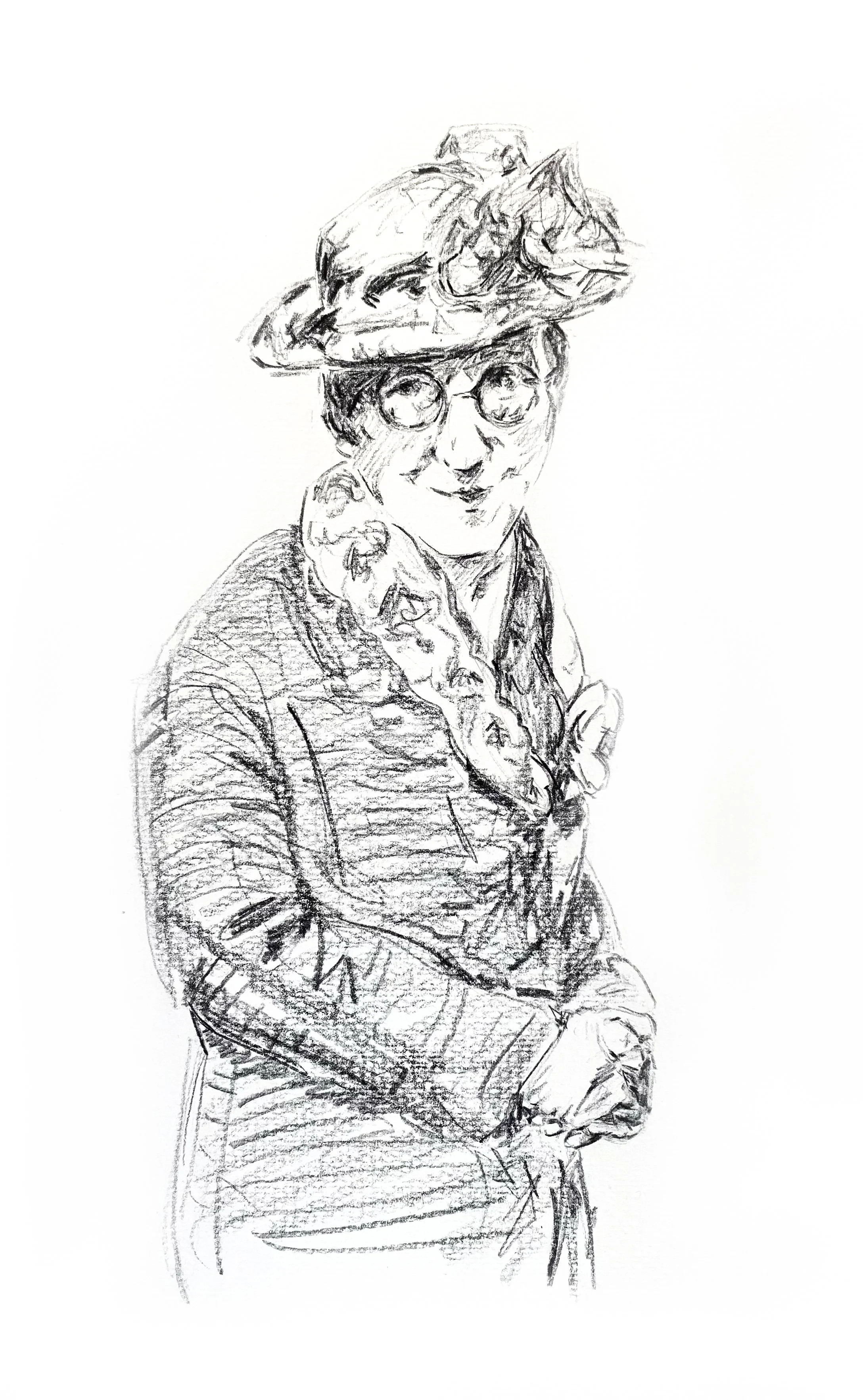 Gloves, fur and silk flowers