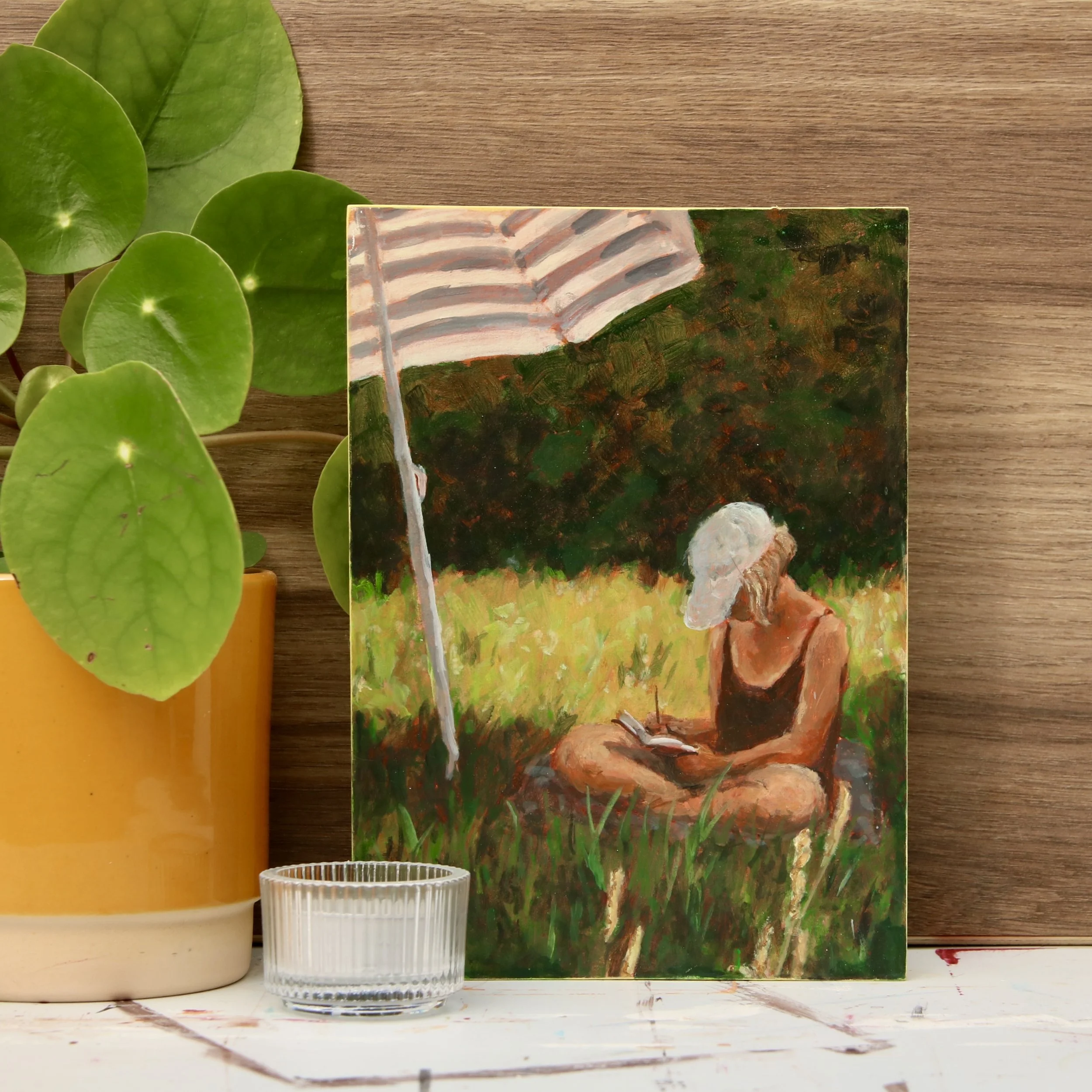 Tekenen in het gras (15x20cm)