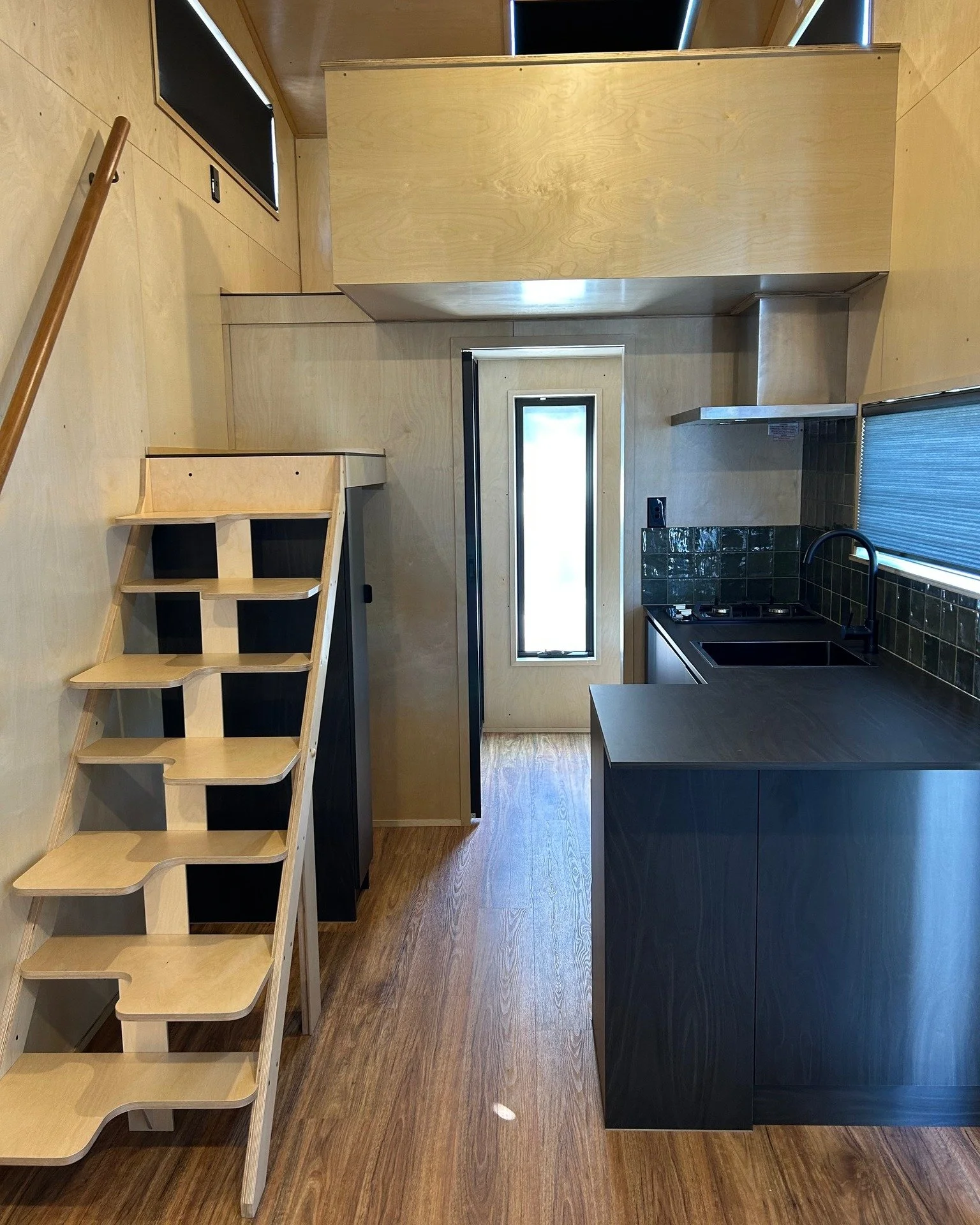 Each tiny home is custom designed down to the very staircase, crafted with care, creativity and individuality. Have you ever seen anything quite like this?