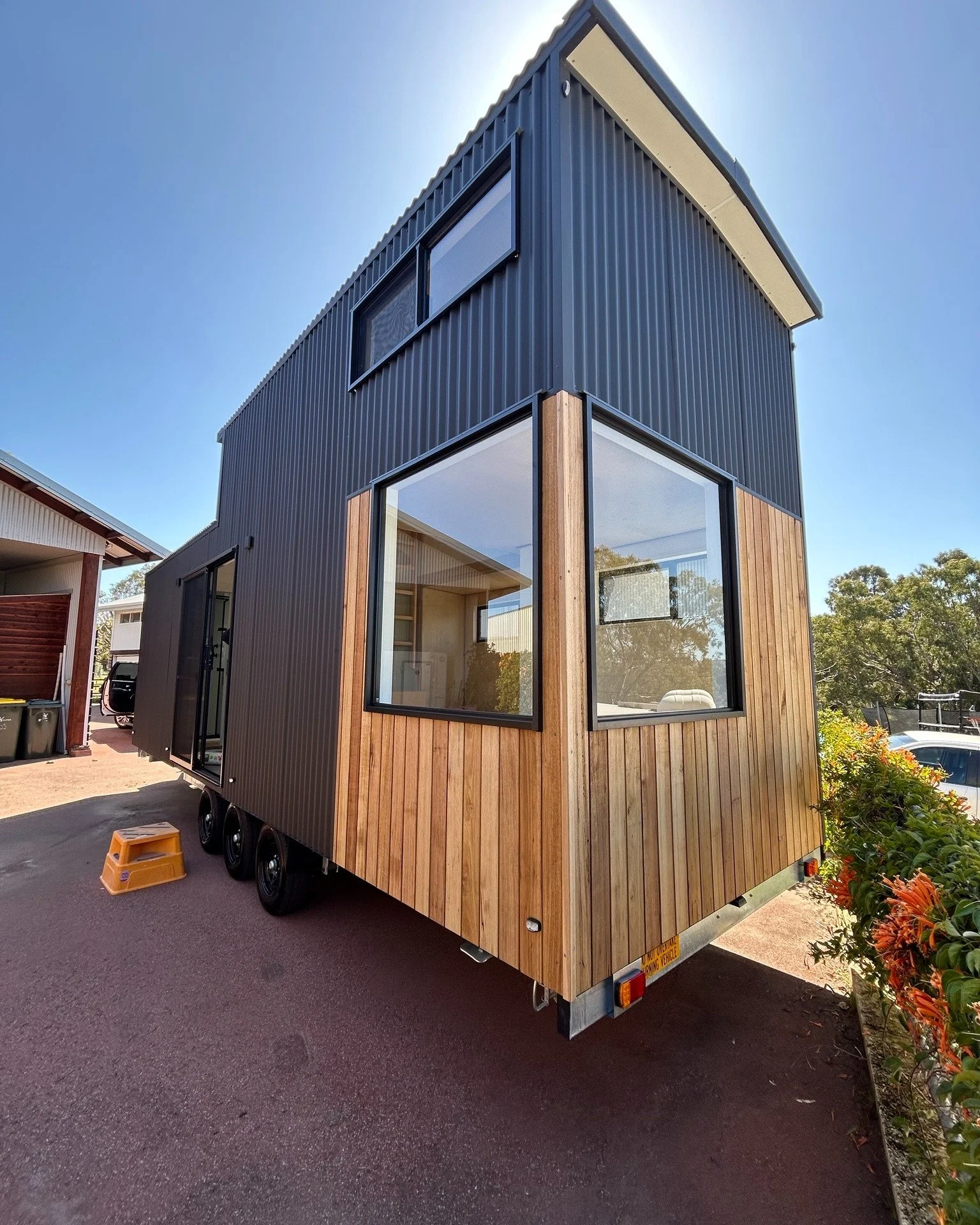 At Tiny Homes Perth, we love working with Colorbond&reg; Steel 💙 Its durability, modern aesthetic, and incredible range of colours help us build beautiful, lasting homes that are just as strong as they are stylish
