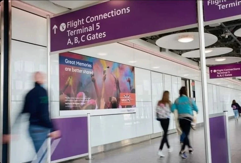 As displayed at Heathrow Airport