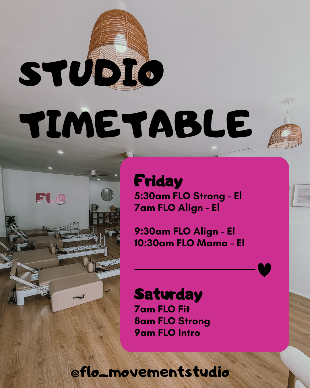 Weekly FLO Schedule — FLO Movement Studio