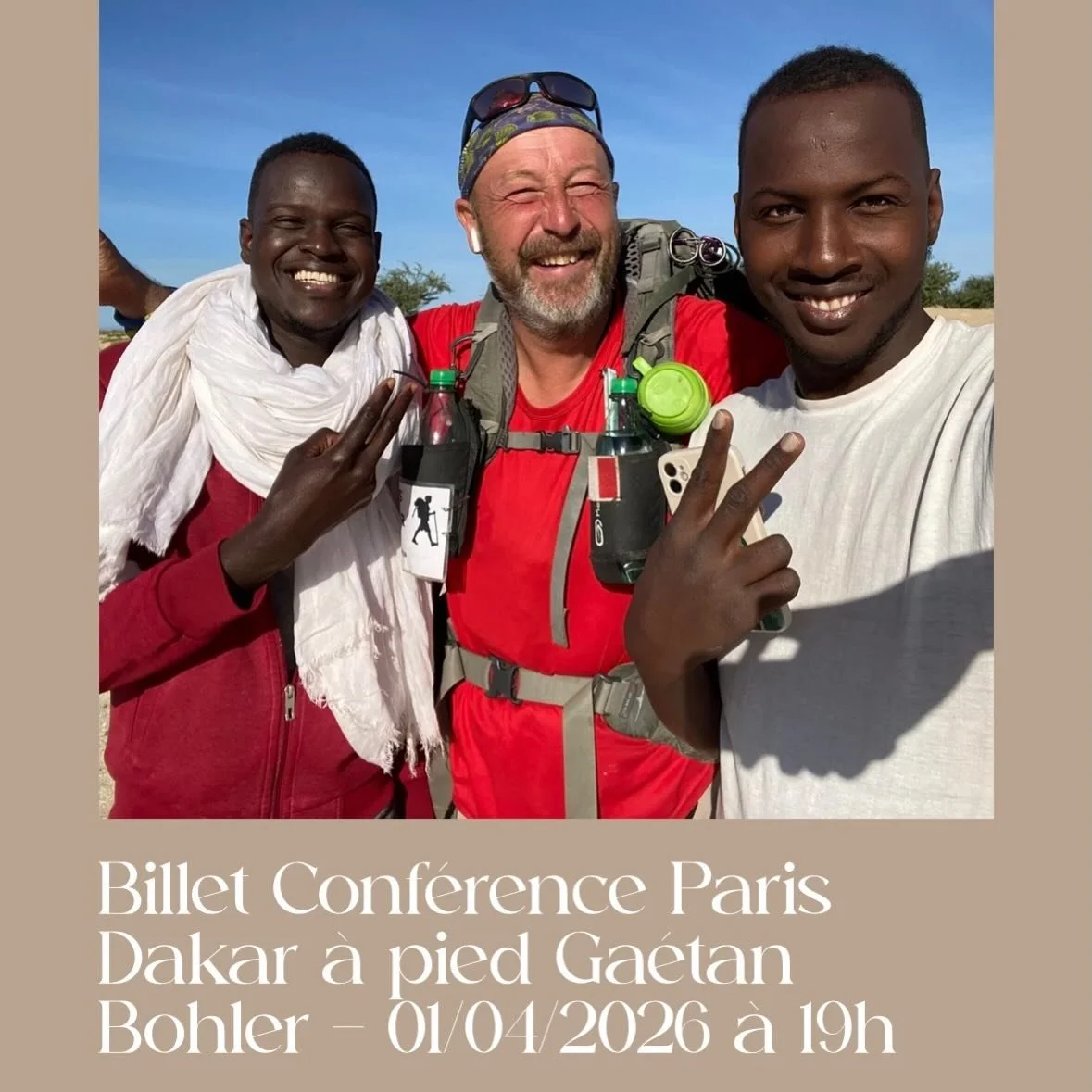 7000 km &agrave; pied, 231 jours de marche, 1 million de sourires : Une d&eacute;cision qui change une vie.

Tu es du coin de Colmar? Alors hop viens &agrave; ma conf&eacute;rence, cela va &ecirc;tre g&eacute;nial. J&rsquo;aurai mon sac &agrave; dos 