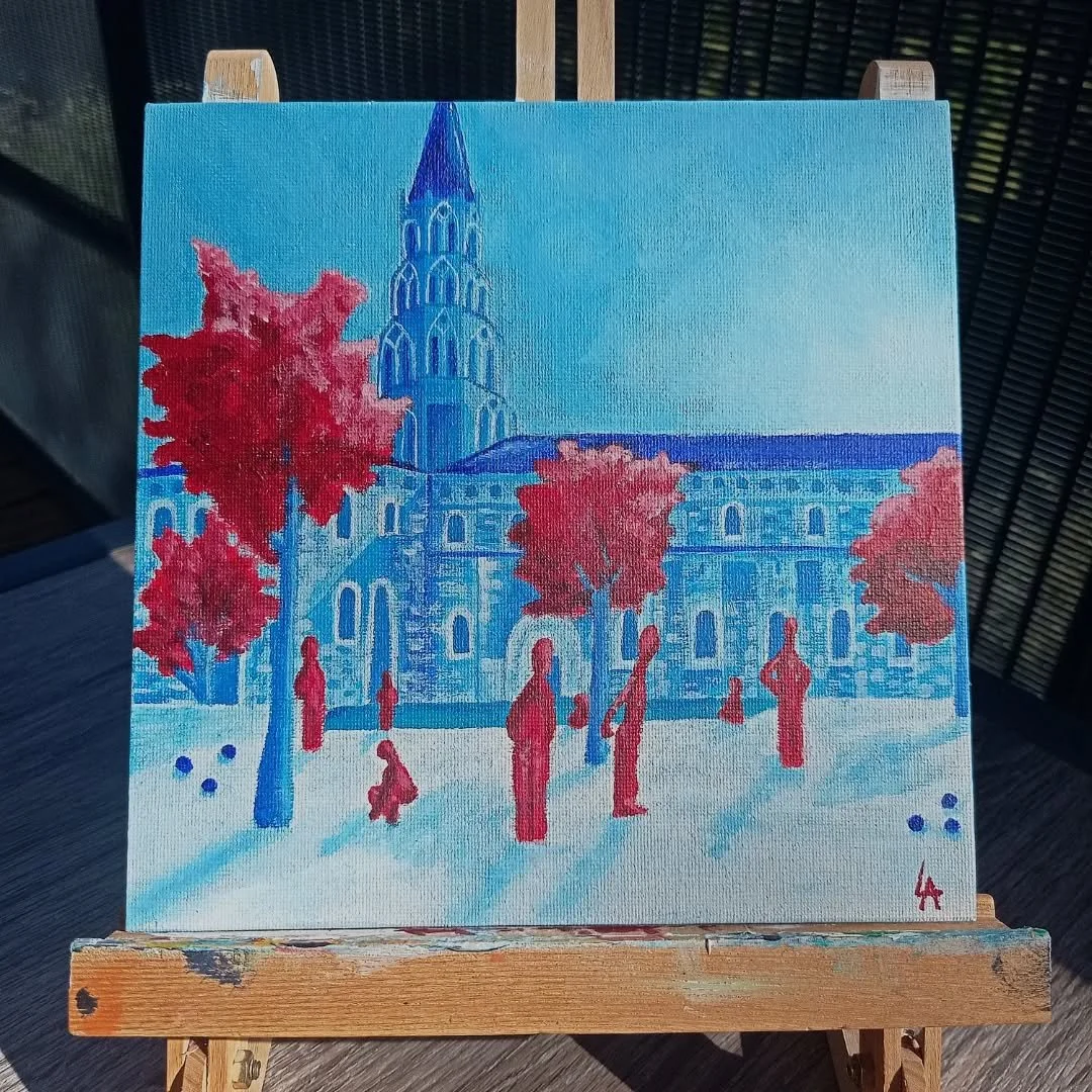 🎨 De la toile blanche &agrave; la peinture finale, je vous ouvre les coulisses de ma collection Toulouse.

Cette &oelig;uvre acrylique est une candidature pour une exposition &agrave; Toulouse 🌹, chaque &eacute;tape compte, chaque couche est une d&