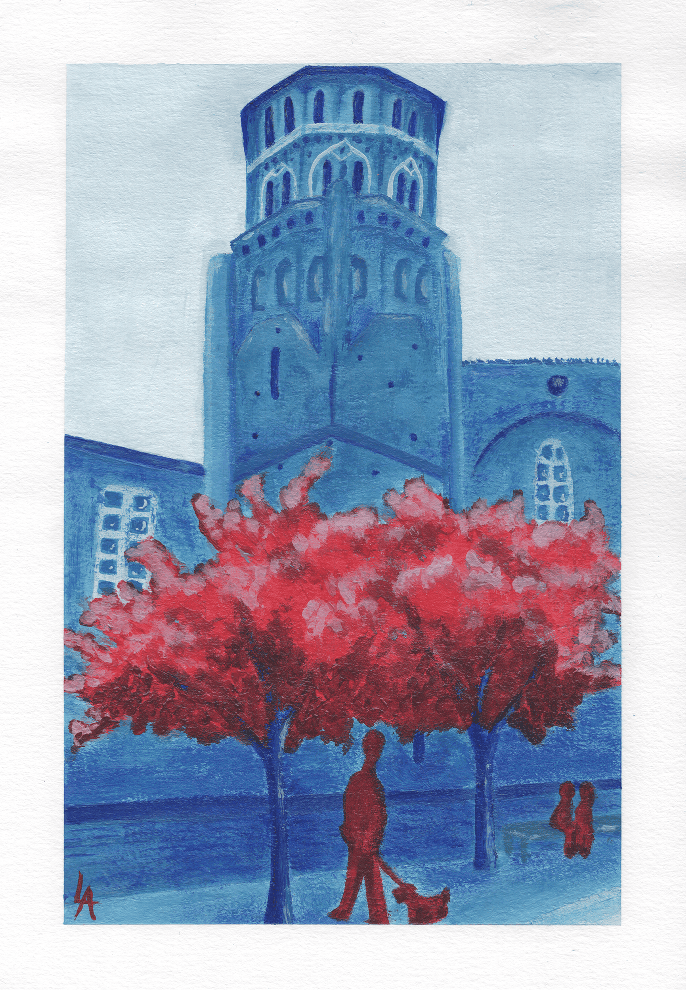 Toulouse - Musée des Augustins.
Acrylique papier grain fin 180g/m², 14,8 x 21 cm, 2026.