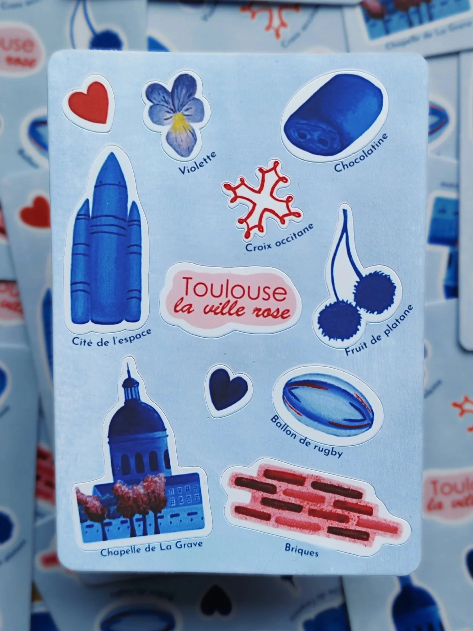 Planche de stickers, Toulouse