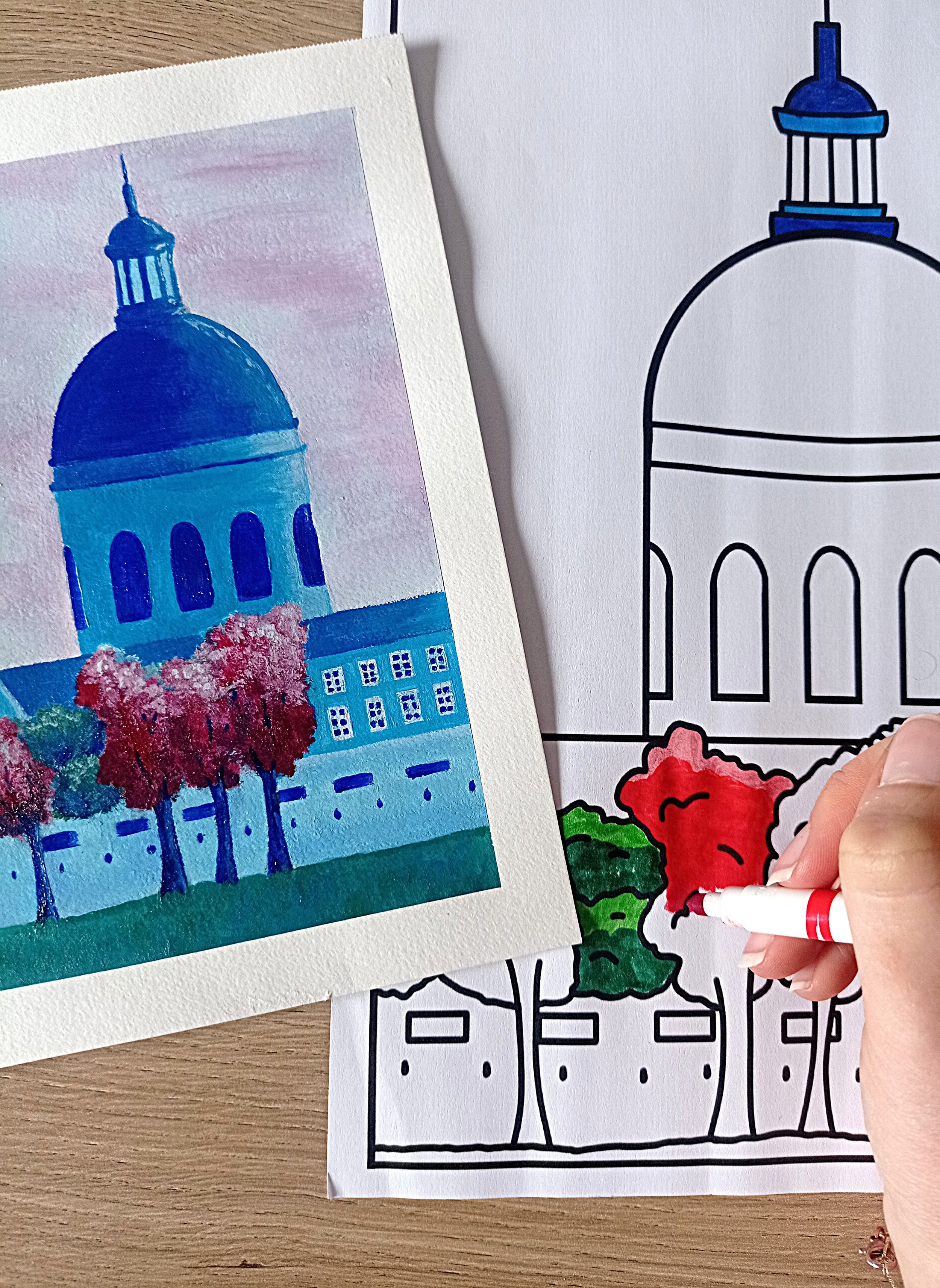 COLORIAGE A TELECHARGER - Chapelle de La Grave, Toulouse