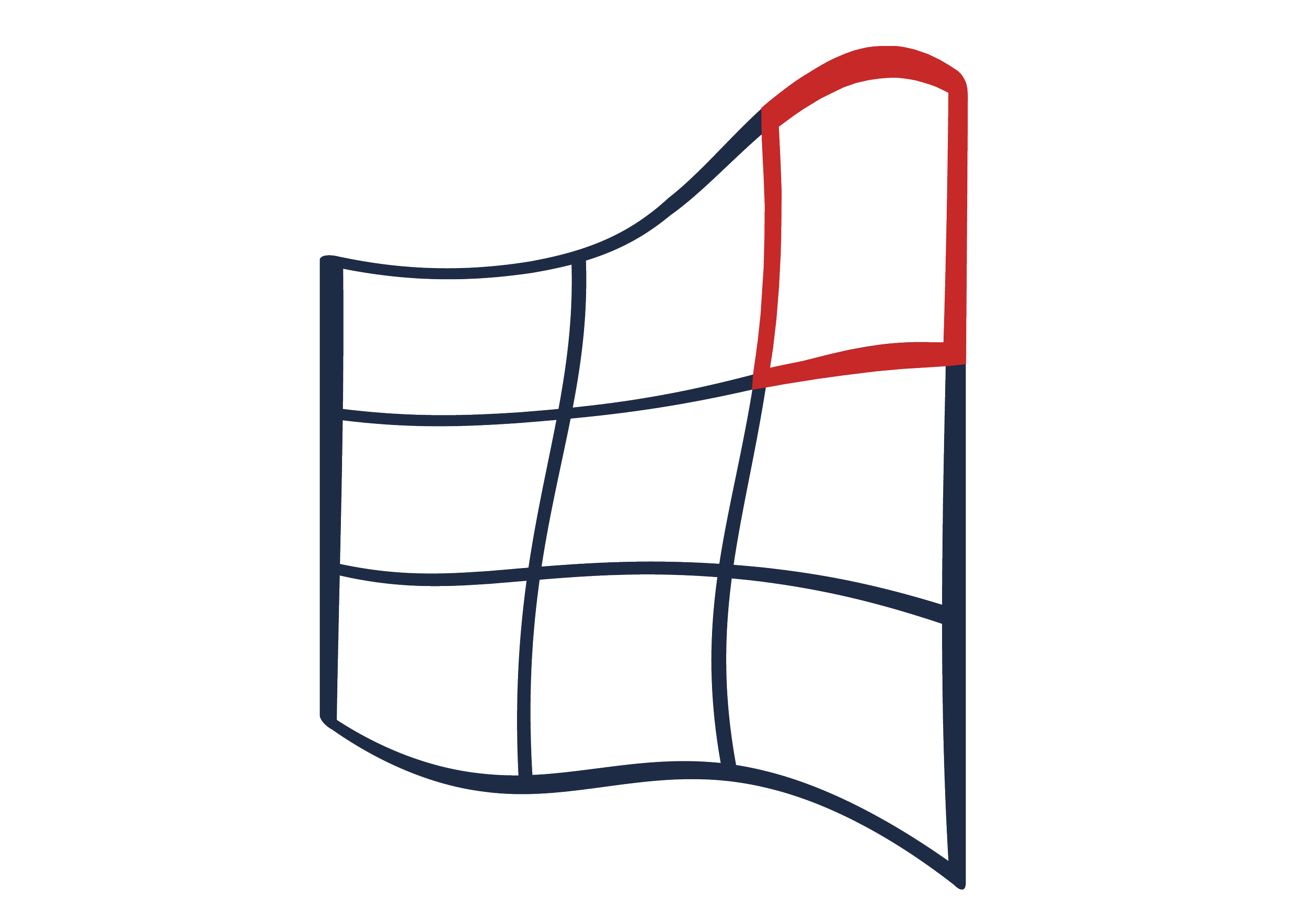 Logo Microsoft Windows 10 avec des fenêtres stylisées, dont une en haut à droite en rouge. Ce symbole est une carte pour représenter le pack cartographie et CNIG des prestations urbanismes