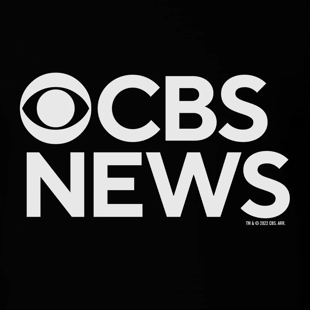 Black background with the CBS News logo in gray and white text.