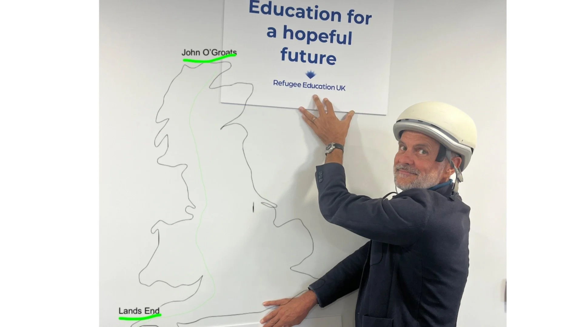 Mark about to set off on his fundraising adventure!