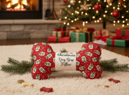 Christmas Pet Pillow with treat cups pattern