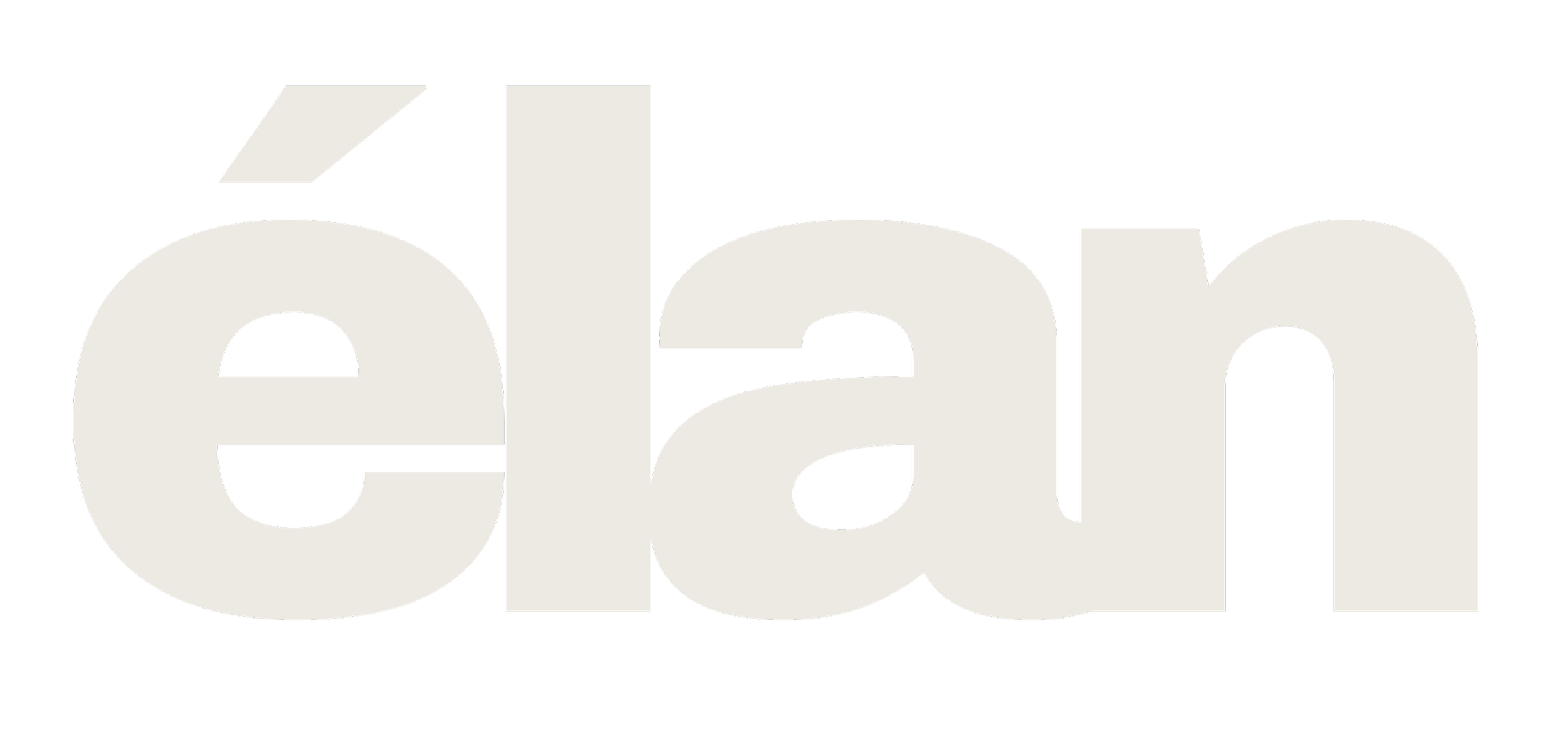 The word 'élan' in large, bold, light-colored letters on a black background.