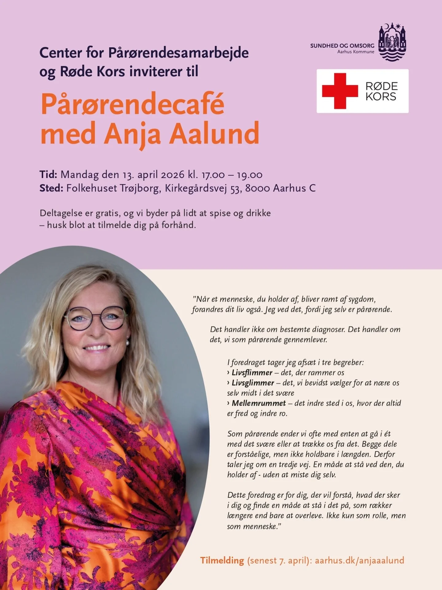 Link til tilmelding finder du i bio👆👆👆

#livsflimmer #livsglimmer #mellemrummet #p&aring;r&oslash;rende #foredrag