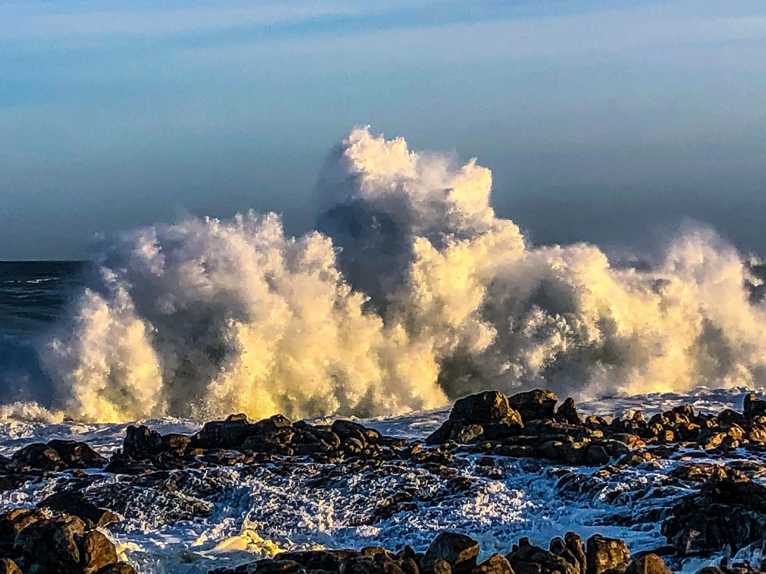 Waves in front of Misty Shores Cottage