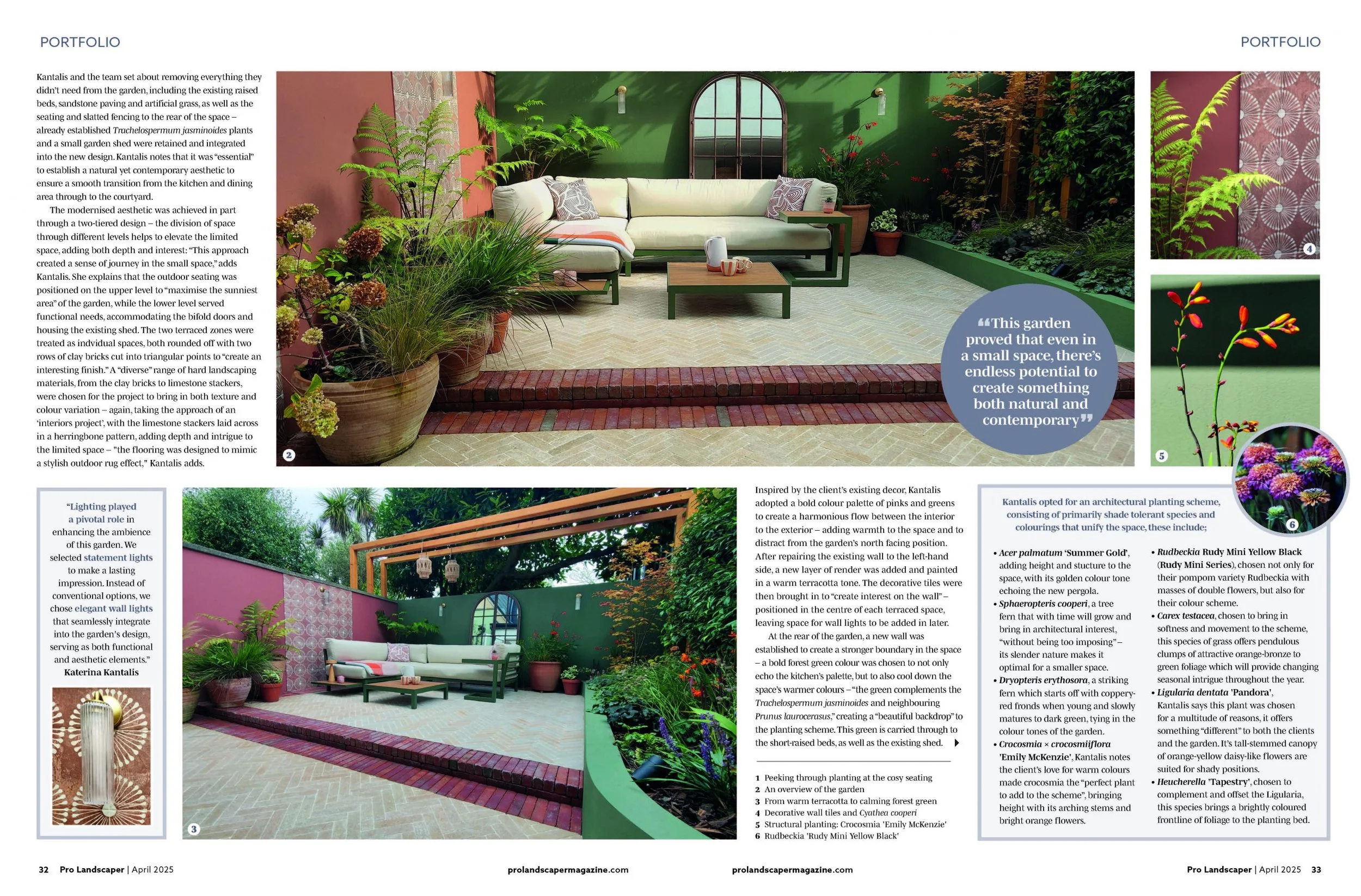 Pro Landscaper magazine, April 2025 issue, Katerina Kantalis London Garden Designer