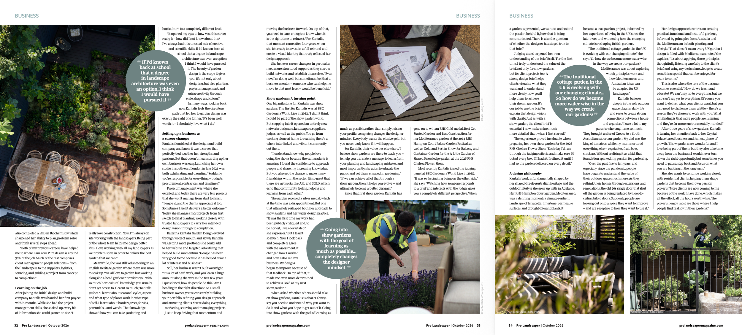 Prolandscaper october 2026 katerina kantalis garden design