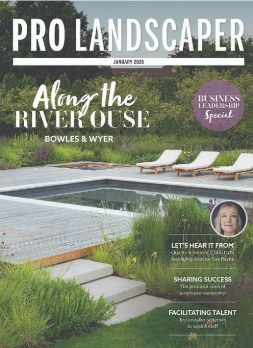 Cover of Pro Landscaper magazine, January 2025 issue, Katerina Kantalis London Garden Designer