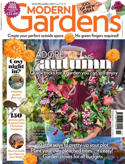 Cover of Modern Gardens October 2023 magazine - Katerina Kantalis London Garden Designer