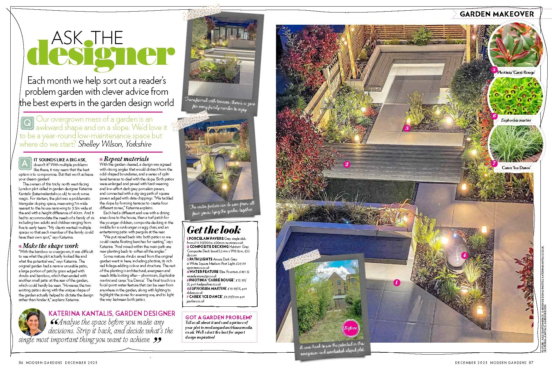 Modern Gardens magazine December 2023 Katerina Kantalis London Garden Designer