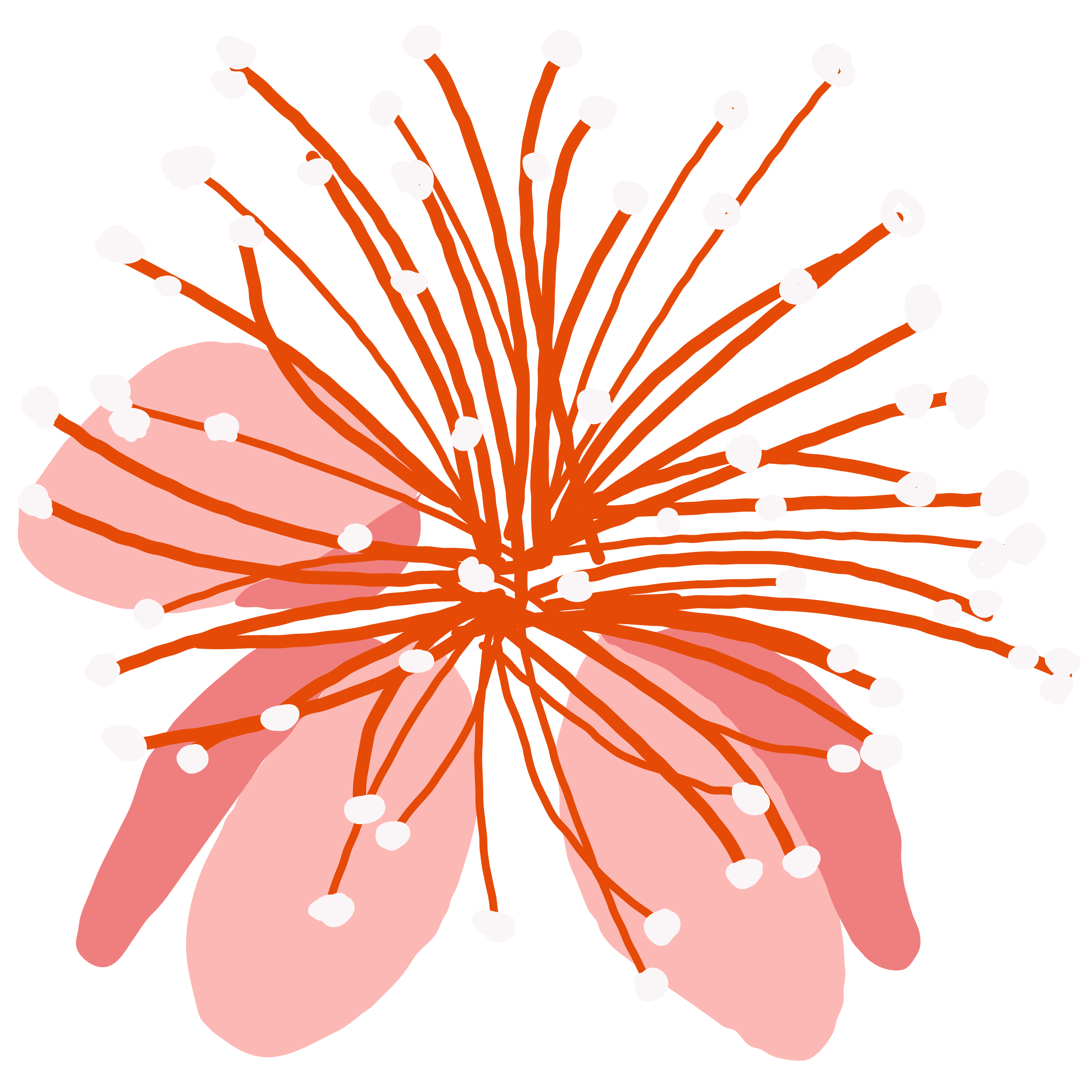 An illustration of a human hand with a network of orange lines and white nodes connecting to a brain, depicting the connection between the brain and hand.