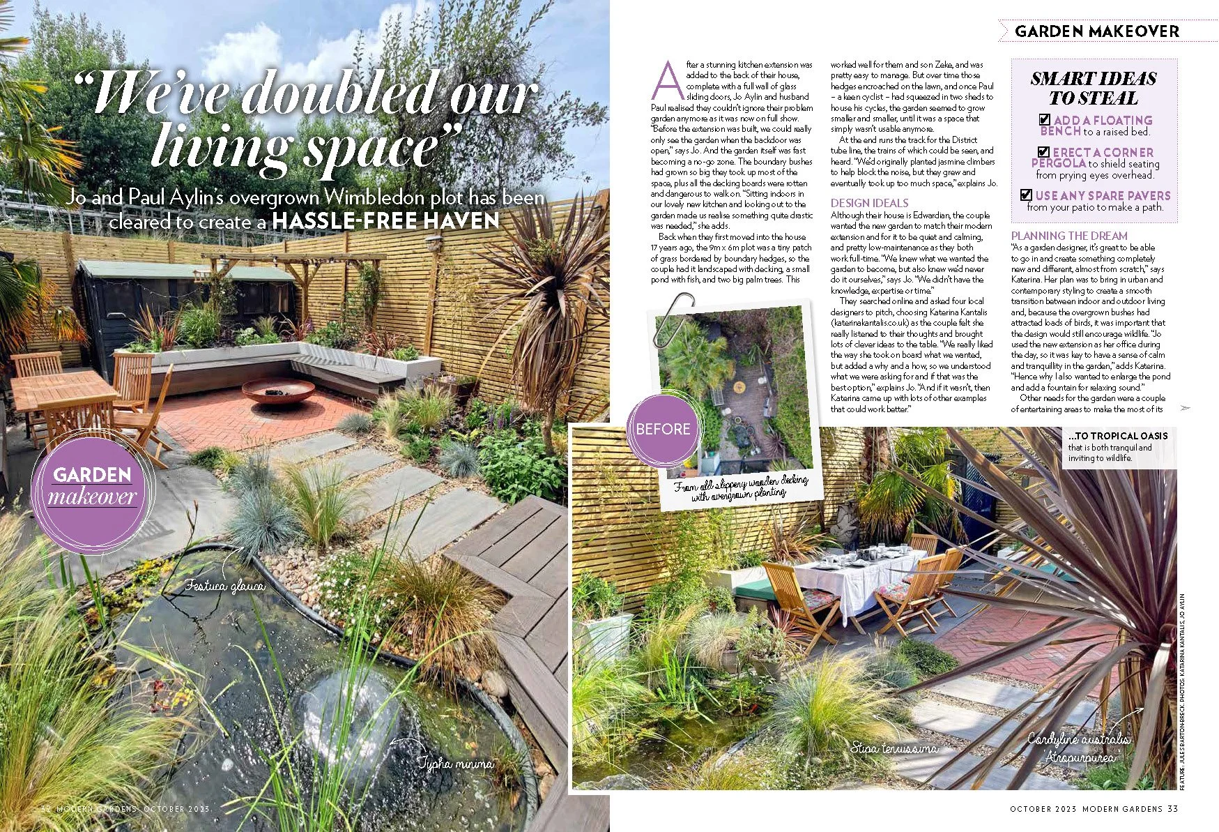 Modern Gardens magazine October 2023 - Katerina Kantalis London Garden Designer