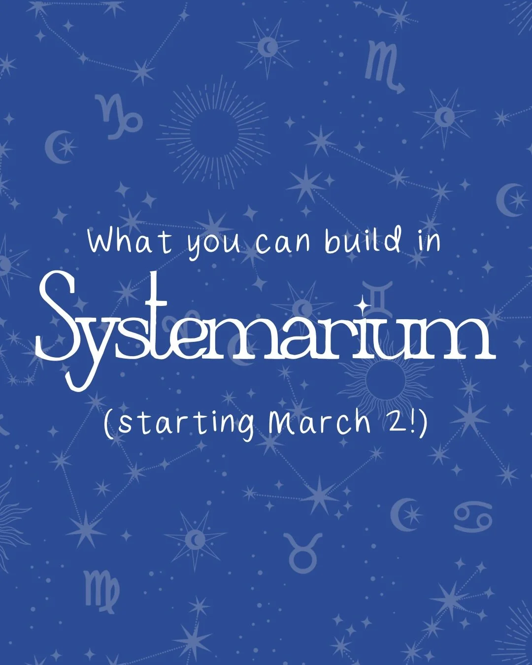 In Systemarium, you don&rsquo;t build every system in your business.

You choose 4-6 areas that YOUR business needs most.
Because a consultant needs different systems than a course creator. Someone with 5 clients needs different systems than someone 