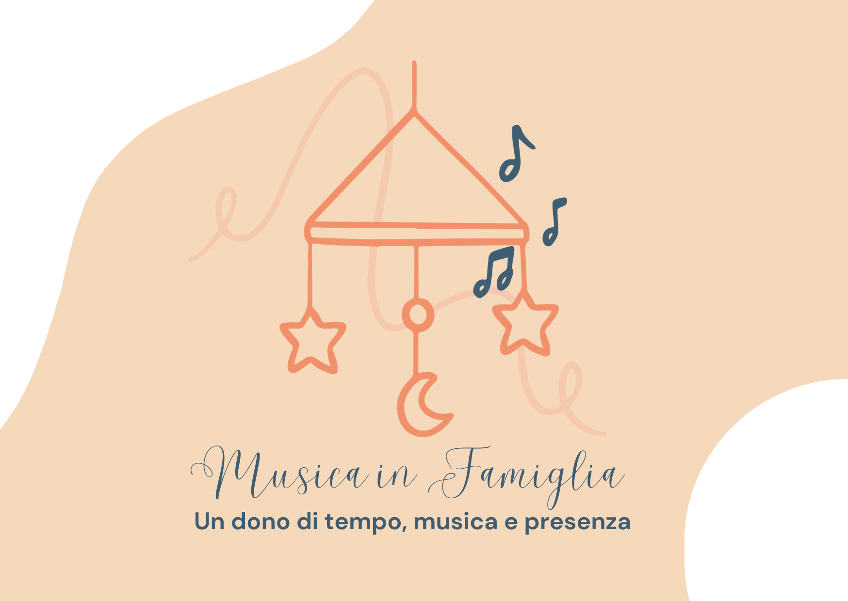 Idea regalo per neonati e bambini 'Musicain Famiglia' e la frase 'Un dono di tempo, musica e presenza'